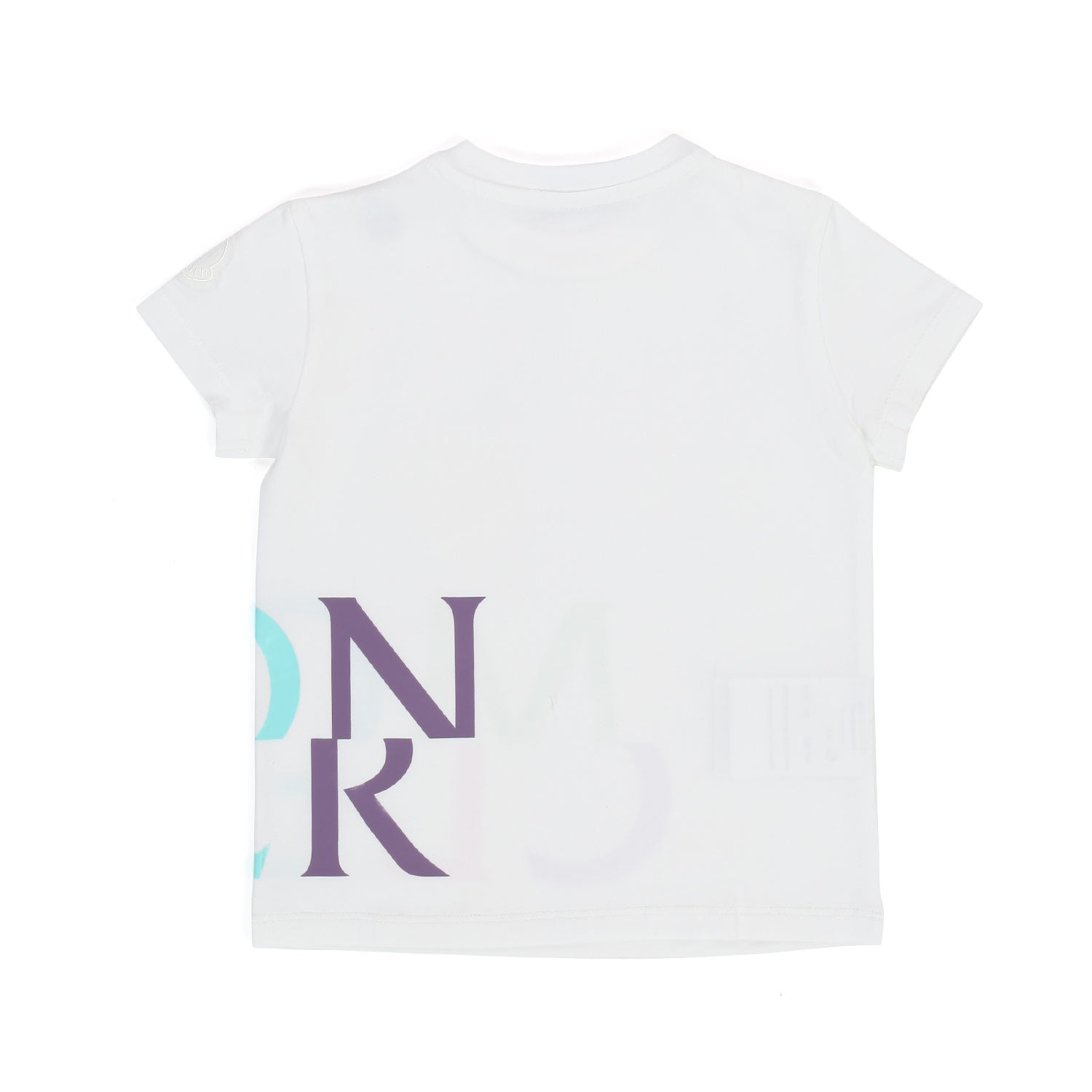 T-SHIRT BABY BIANCA CON LETTERING MULTICOLOR - annameglio.com abbigliamento moda