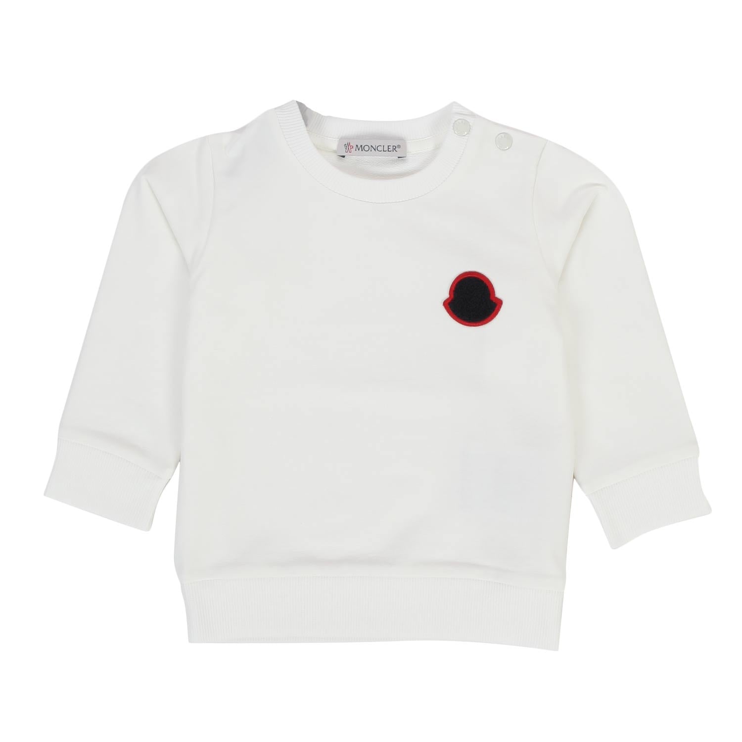 FELPA BIANCO LATTE CON PATCH BAMBINO E BEBÈ - annameglio.com abbigliamento moda