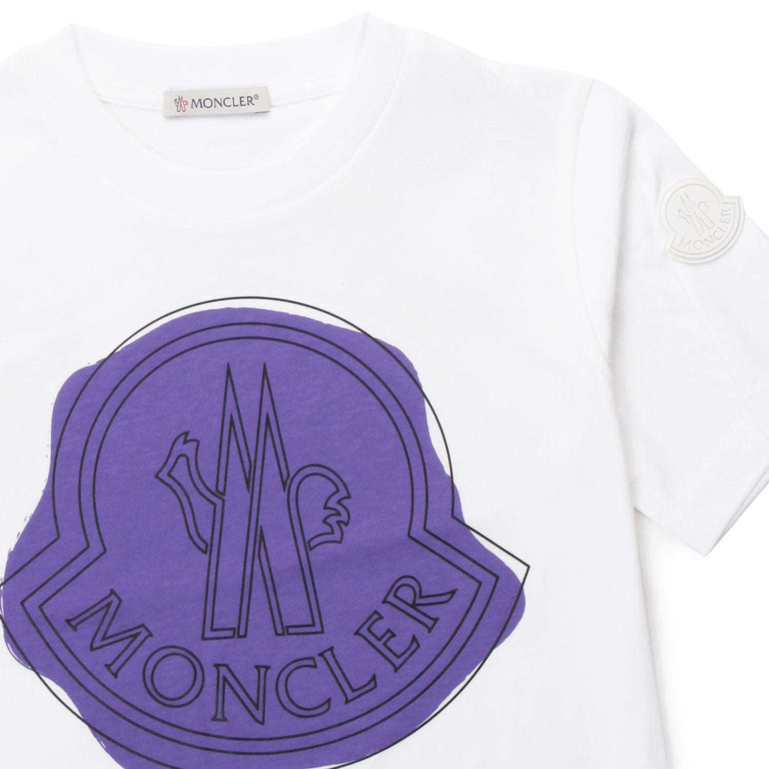 T-SHIRT BIANCA CON LOGO VIOLA BAMBINO E TEEN - annameglio.com abbigliamento moda