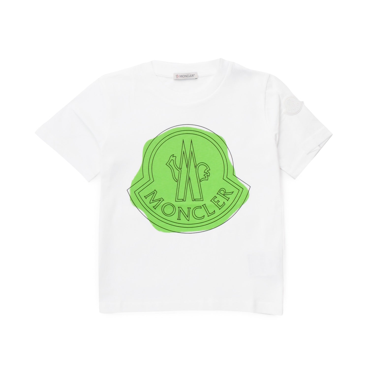 T-SHIRT BIANCA CON LOGO VERDE BAMBINO E TEEN - annameglio.com abbigliamento moda