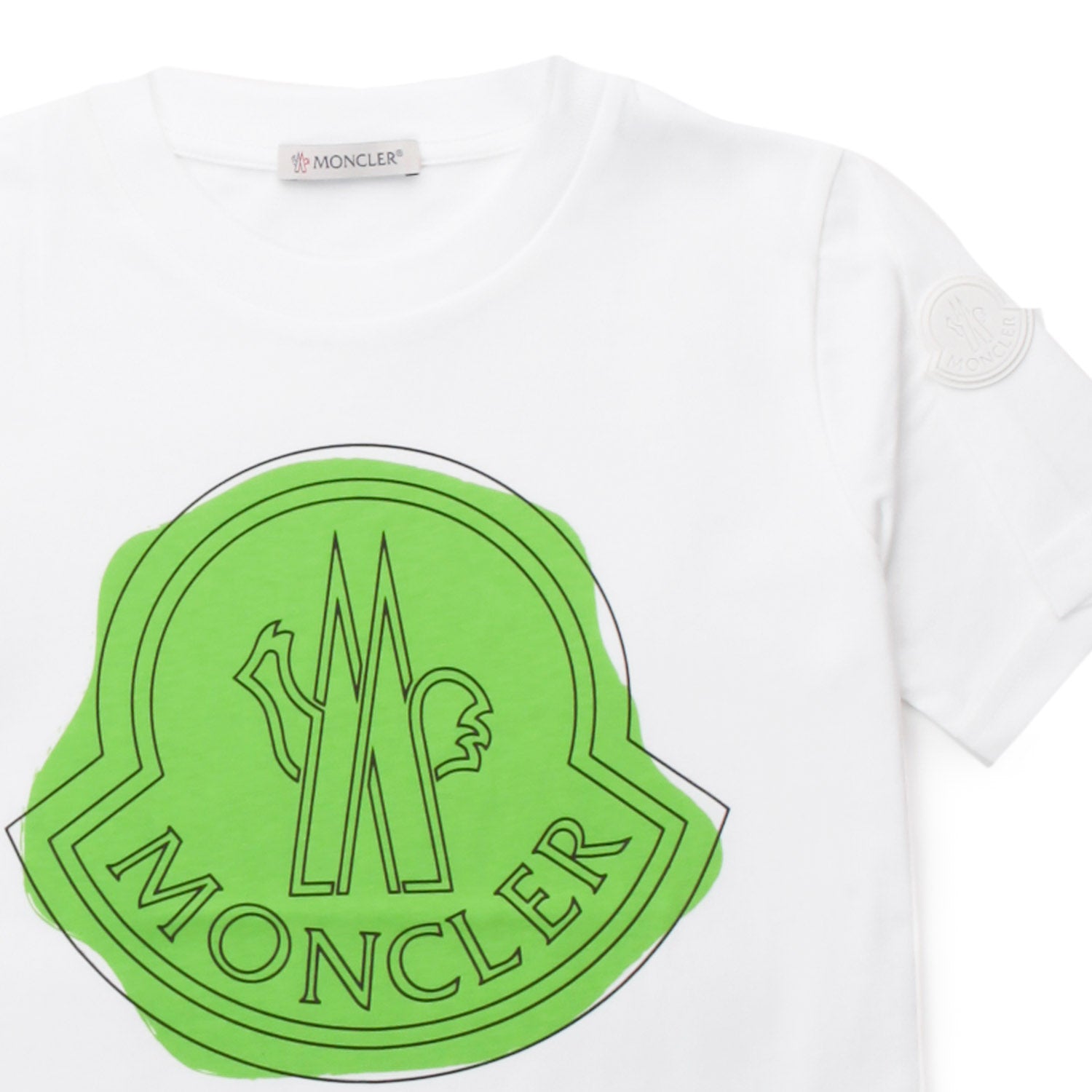 T-SHIRT BIANCA CON LOGO VERDE BAMBINO E TEEN - annameglio.com abbigliamento moda