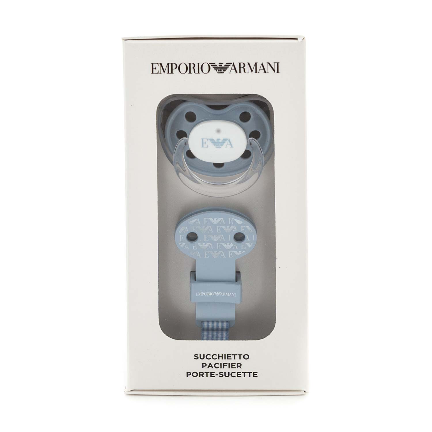 SET BABY CARE CELESTE CON CIUCCIO E CORDINO - annameglio.com abbigliamento moda