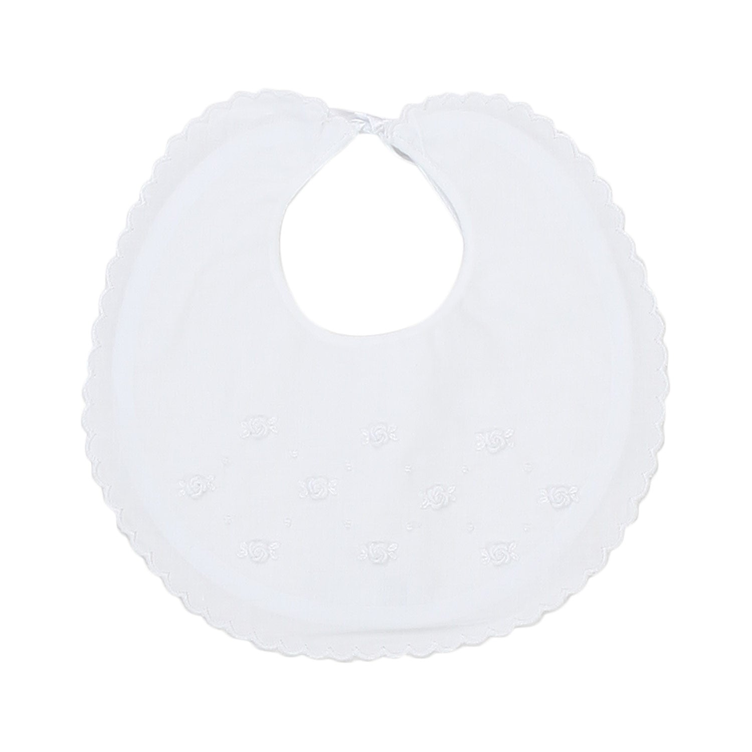 BAVETTA RICAMATA IN COTONE BIANCO - annameglio.com abbigliamento moda