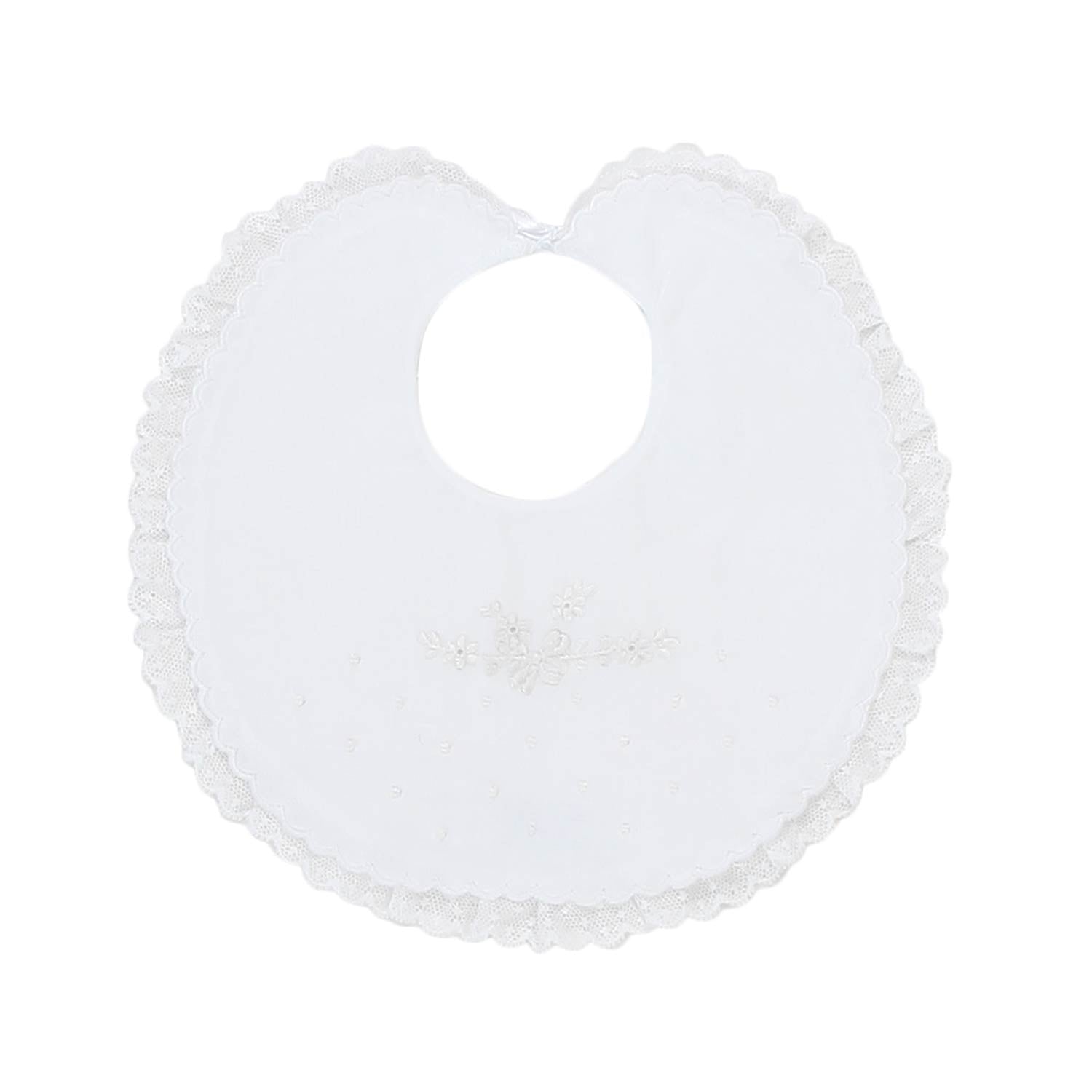 BAVETTA BIANCA IN COTONE RICAMATO - annameglio.com abbigliamento moda