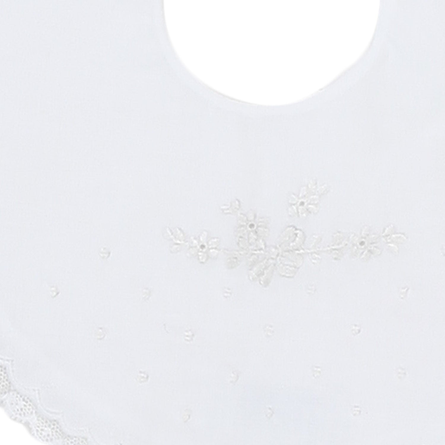 BAVETTA BIANCA IN COTONE RICAMATO - annameglio.com abbigliamento moda