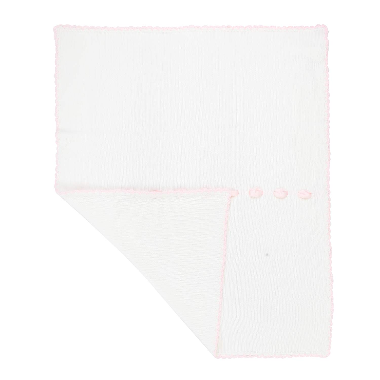 COPERTA DI LANA PANNA E ROSA NEONATA - annameglio.com abbigliamento moda