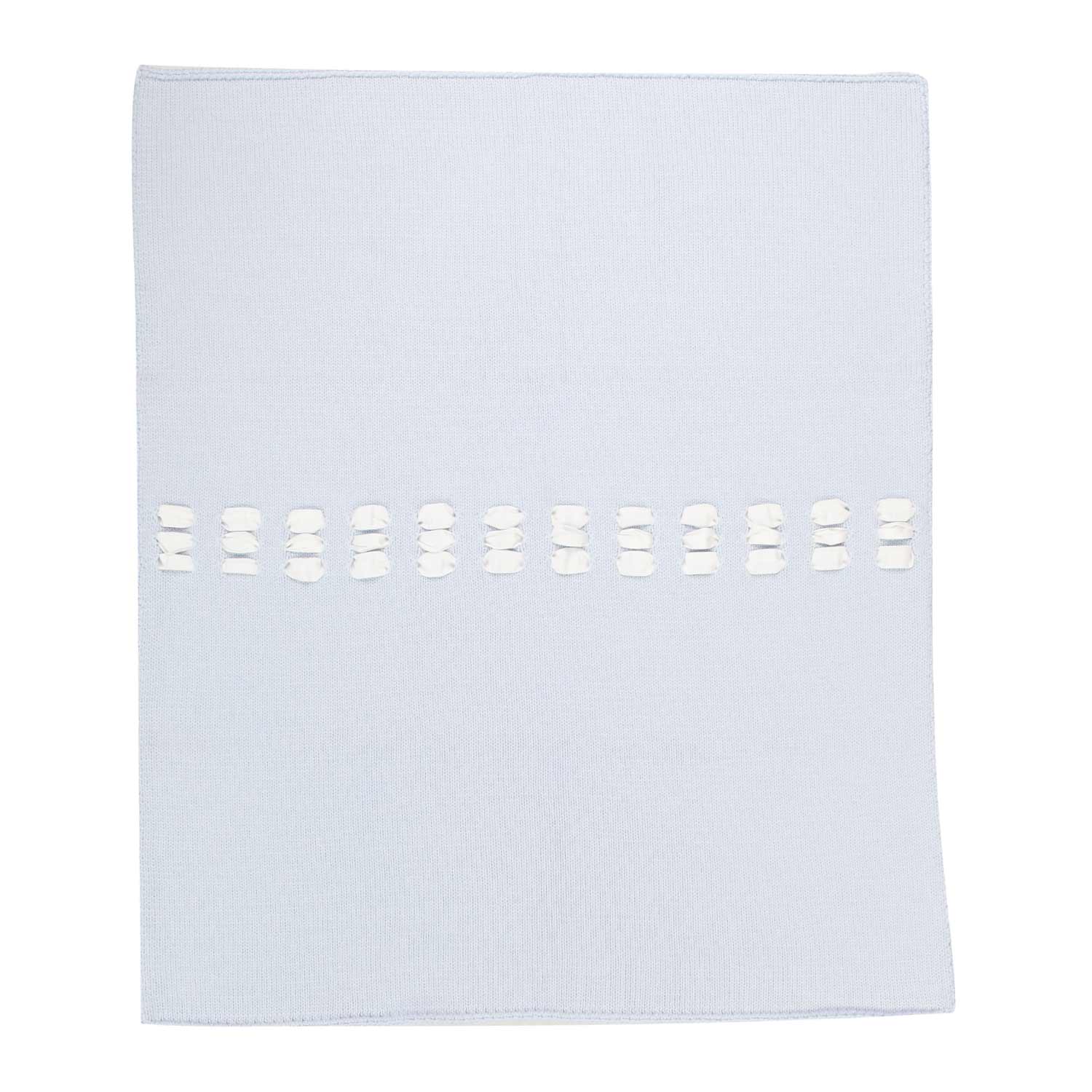 COPERTA DI LANA CELESTE NEONATO - annameglio.com abbigliamento moda