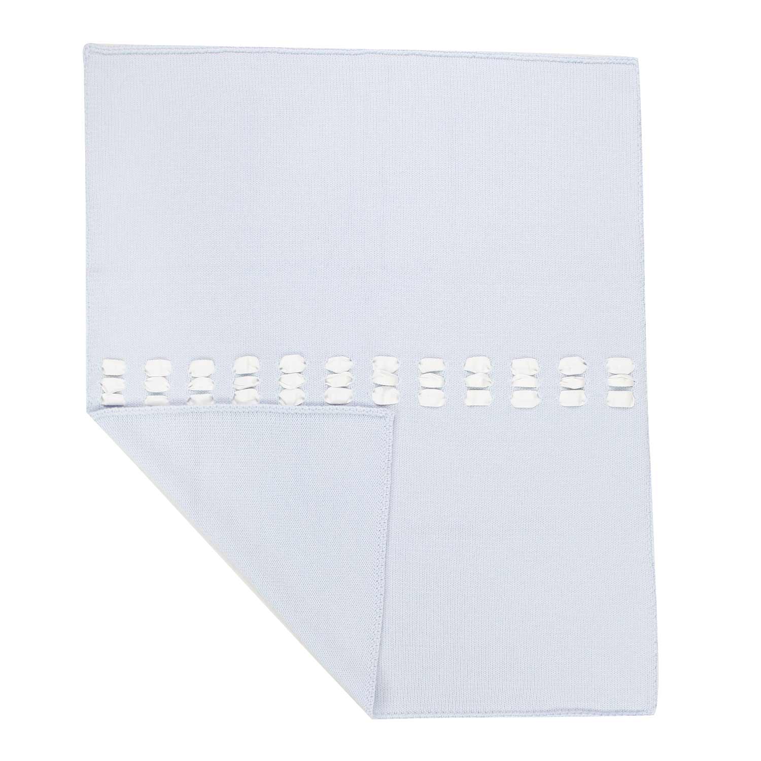 COPERTA DI LANA CELESTE NEONATO - annameglio.com abbigliamento moda