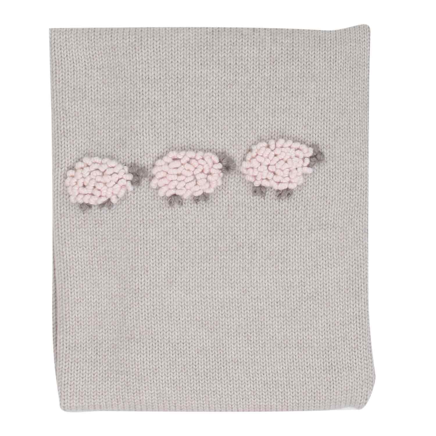 COPERTA DI LANA BEIGE E ROSA NEONATA - annameglio.com abbigliamento moda