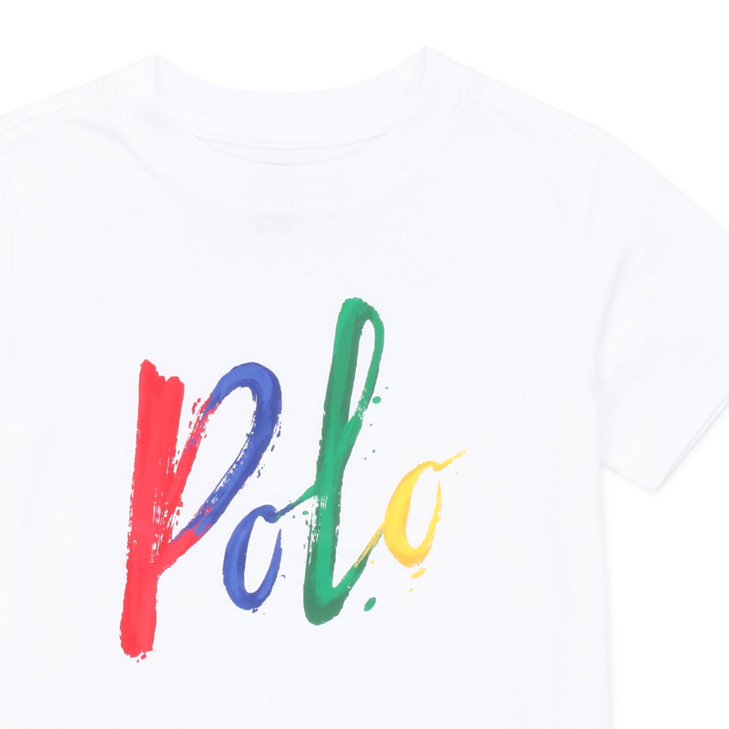 T-SHIRT BIANCA CON LOGO POLO MULTICOLOR - annameglio.com abbigliamento moda