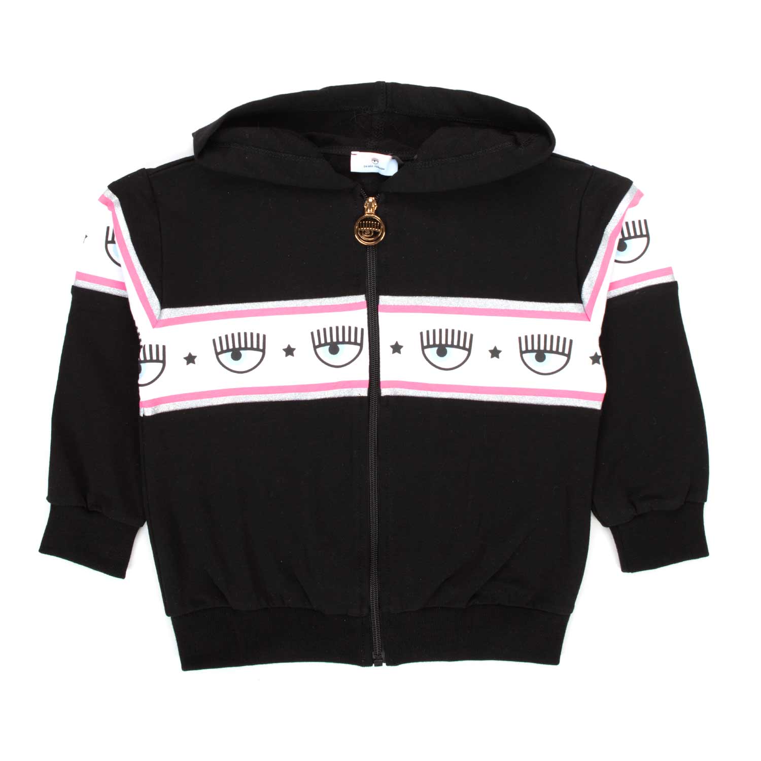 FELPA HOODIE LOGOMANIA NERA BAMBINA - annameglio.com abbigliamento moda