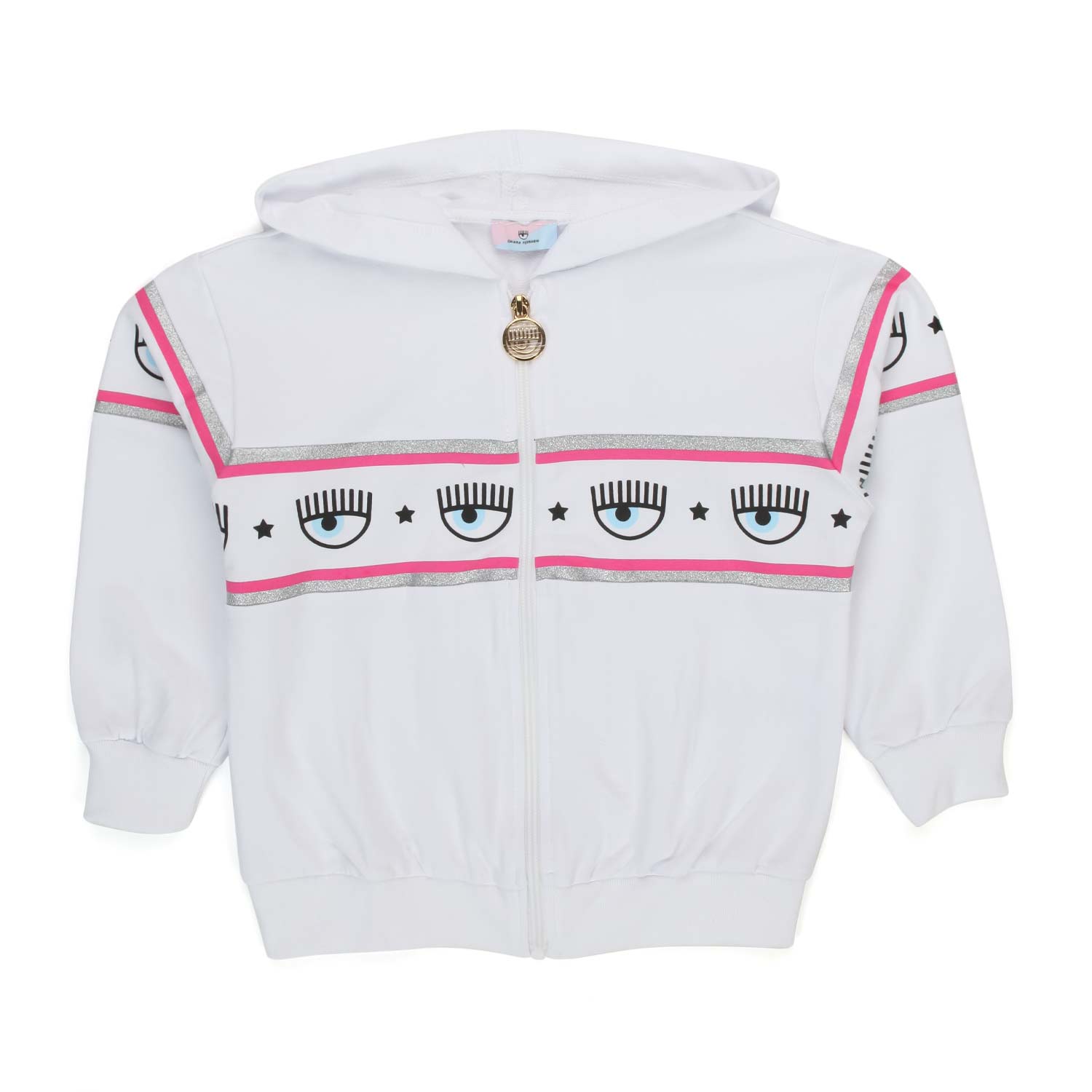 FELPA HOODIE LOGOMANIA BIANCA BAMBINA - annameglio.com abbigliamento moda