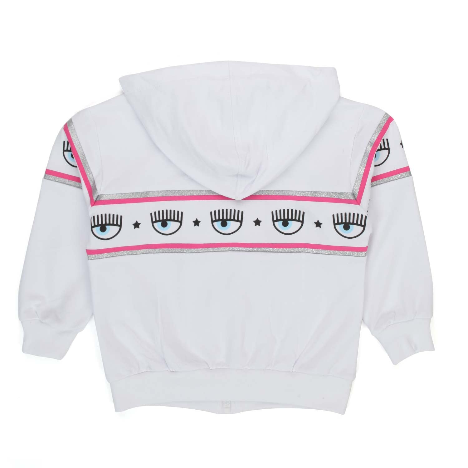 FELPA HOODIE LOGOMANIA BIANCA BAMBINA - annameglio.com abbigliamento moda