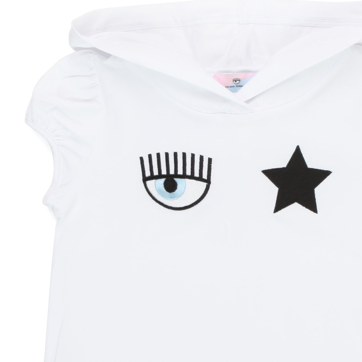 VESTITINO EYE STAR BIANCO CON CAPPUCCIO BAMBINA - annameglio.com abbigliamento moda