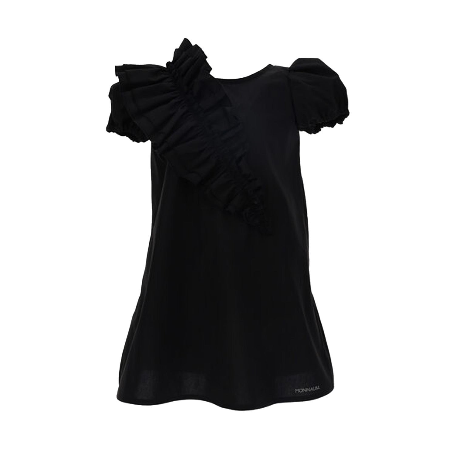 ABITO NERO CON VOLANT BAMBINA TEEN - annameglio.com abbigliamento moda