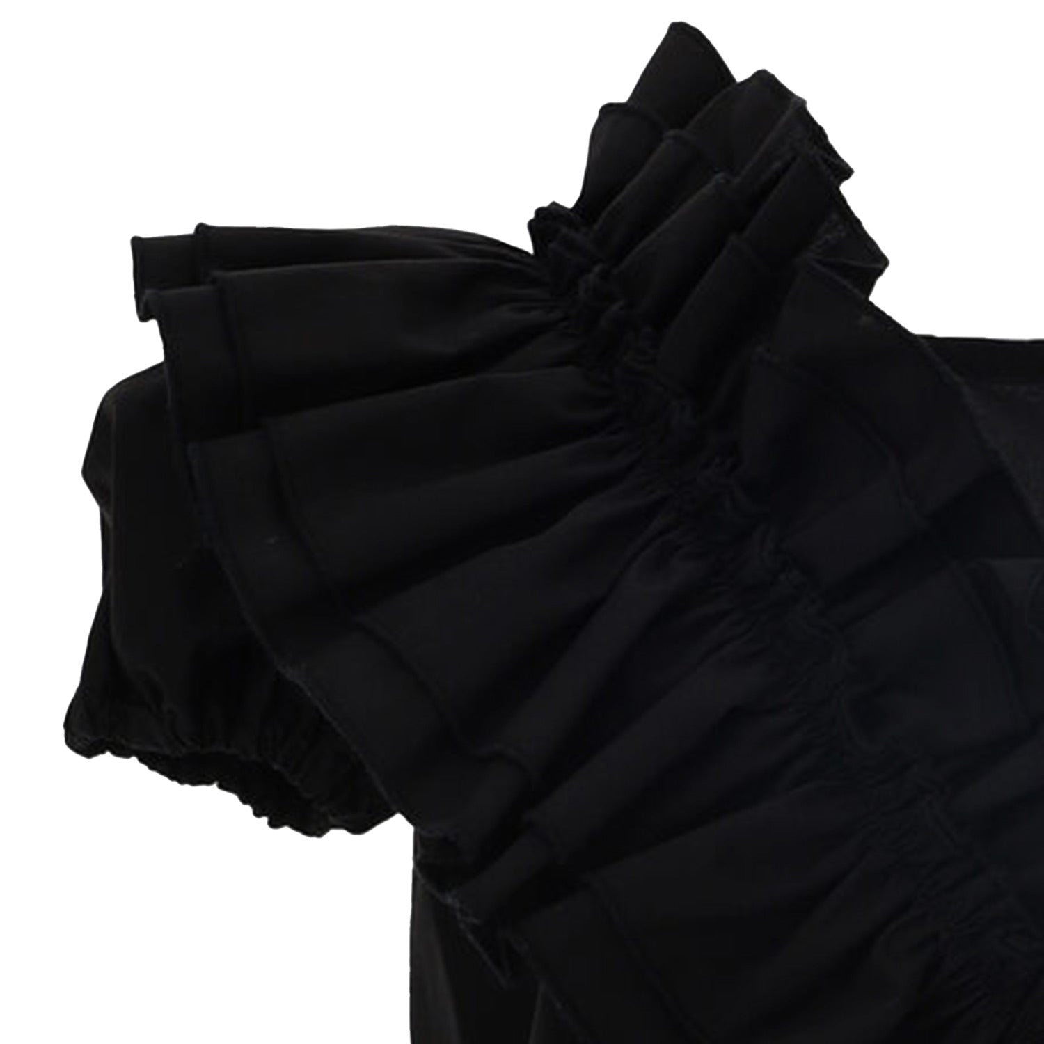 ABITO NERO CON VOLANT BAMBINA TEEN - annameglio.com abbigliamento moda