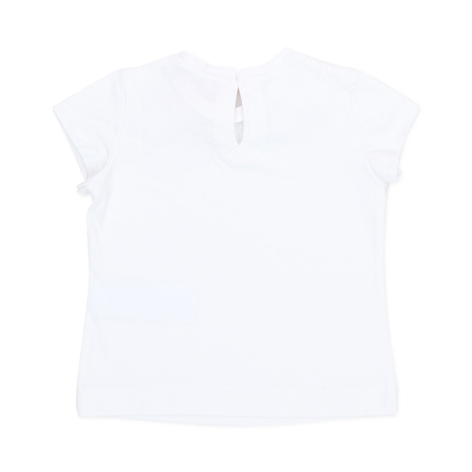 T-SHIRT BIANCA CON RICAMI MULTICOLOR BAMBINA BABY - annameglio.com abbigliamento moda