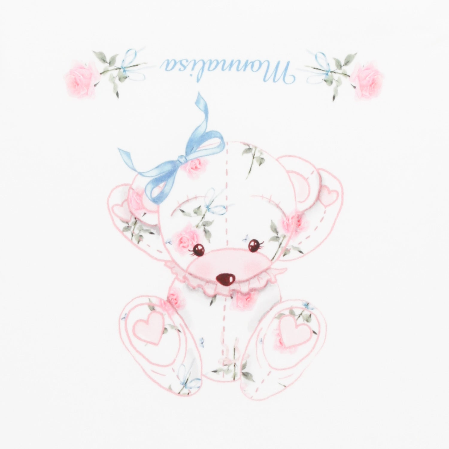 COPERTINA BIANCA E ROSA CON FIORI NEONATA - annameglio.com abbigliamento moda