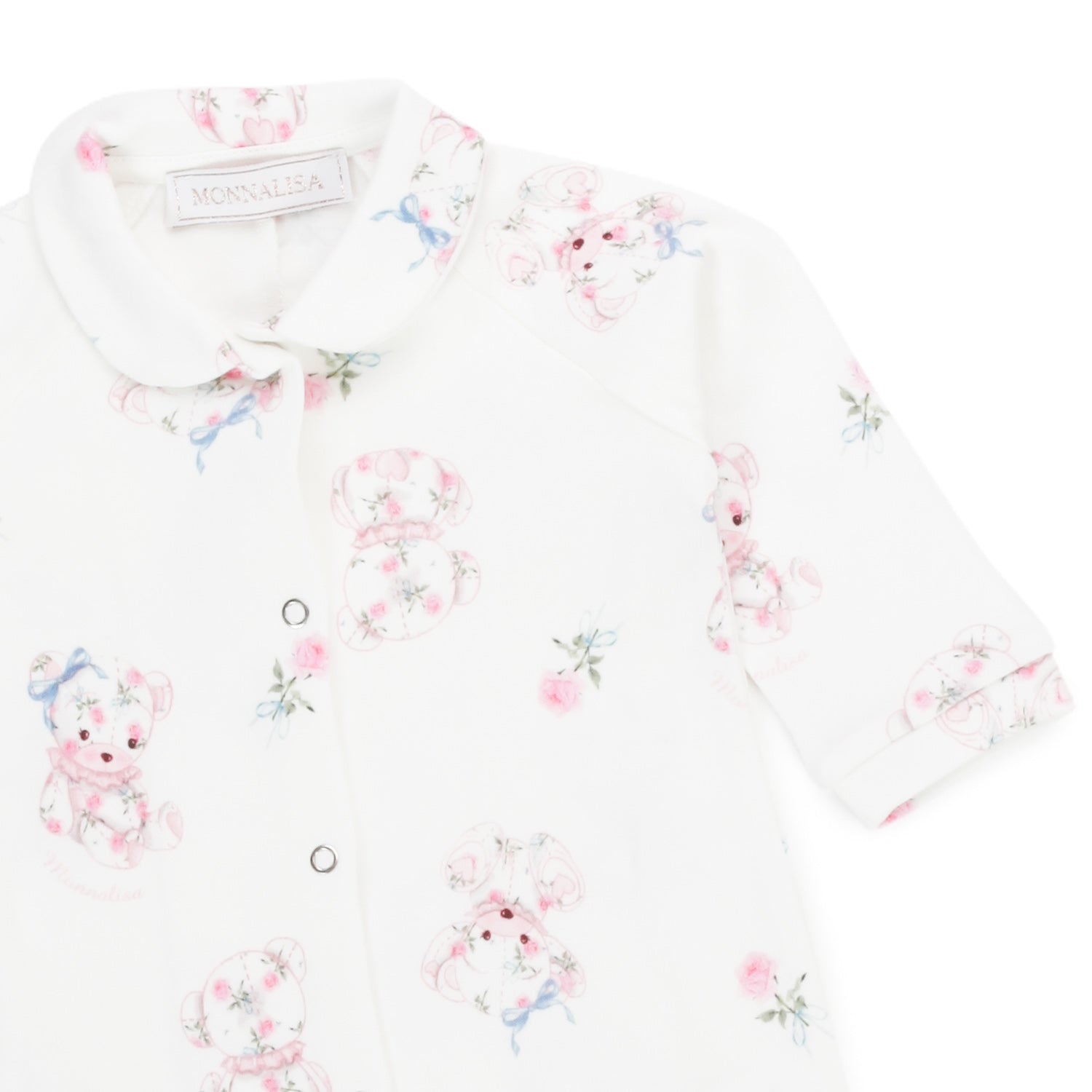 TUTINA BIANCA E ROSA CON ORSACCHIOTTI E FIORI - annameglio.com abbigliamento moda