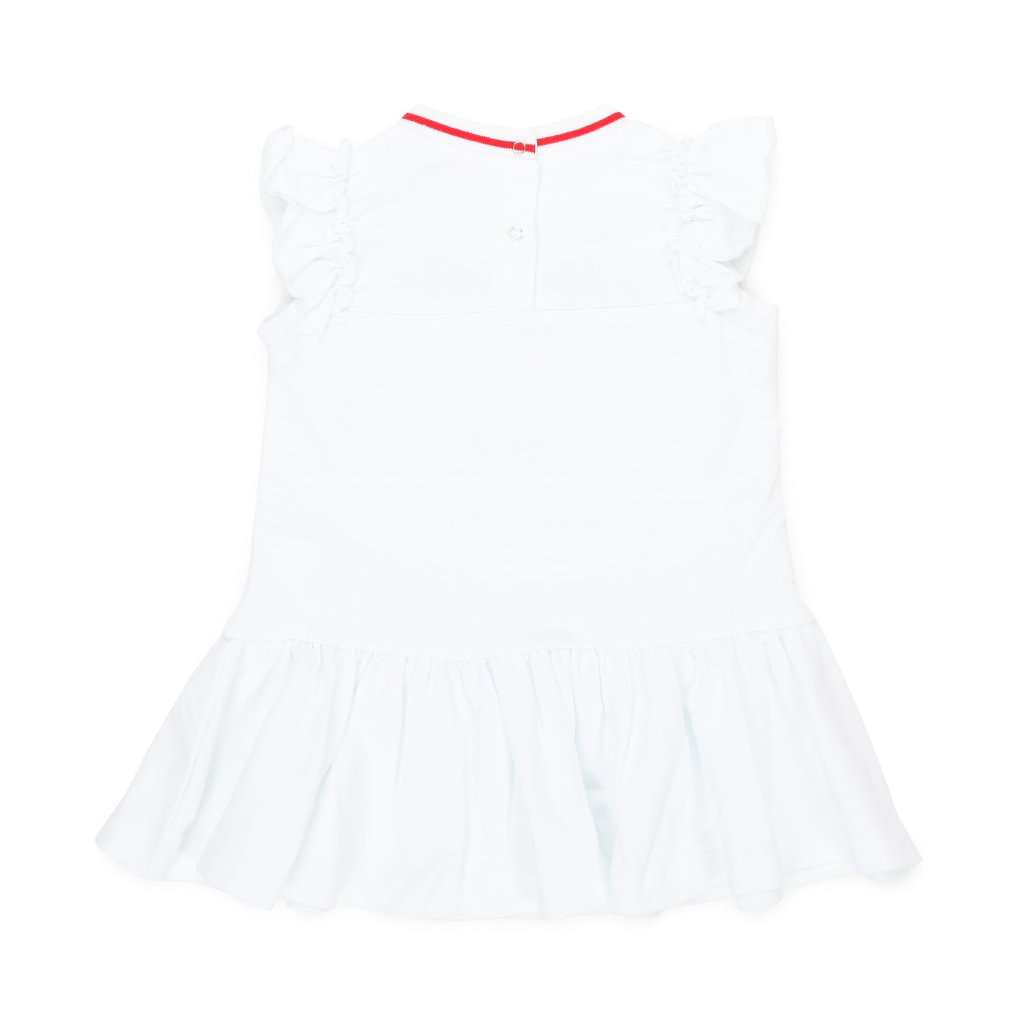 ABITO BIANCO CON BALZA E STAMPA BAMBINA BABY - annameglio.com abbigliamento moda