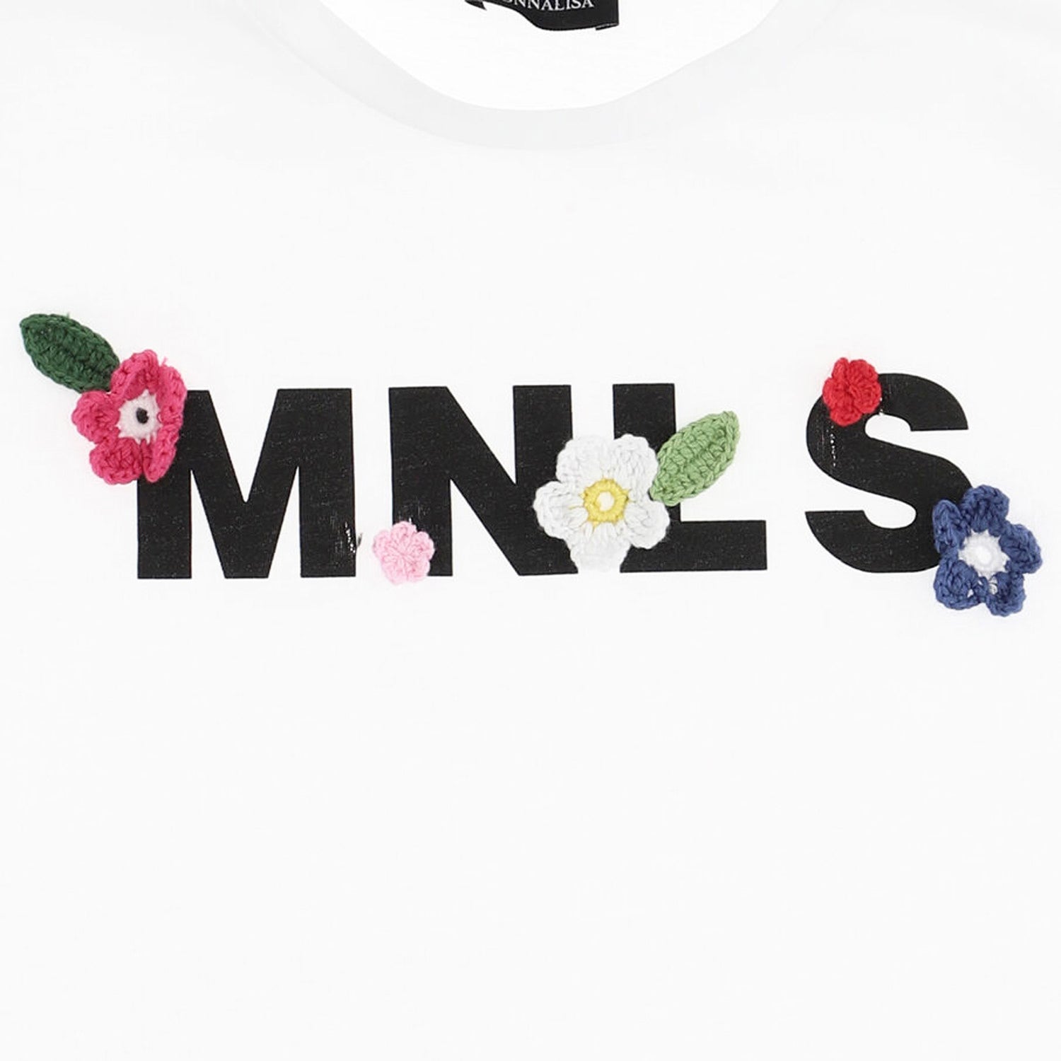 T-SHIRT BIANCA CON RICAMI MULTICOLOR BAMBINA TEEN - annameglio.com abbigliamento moda