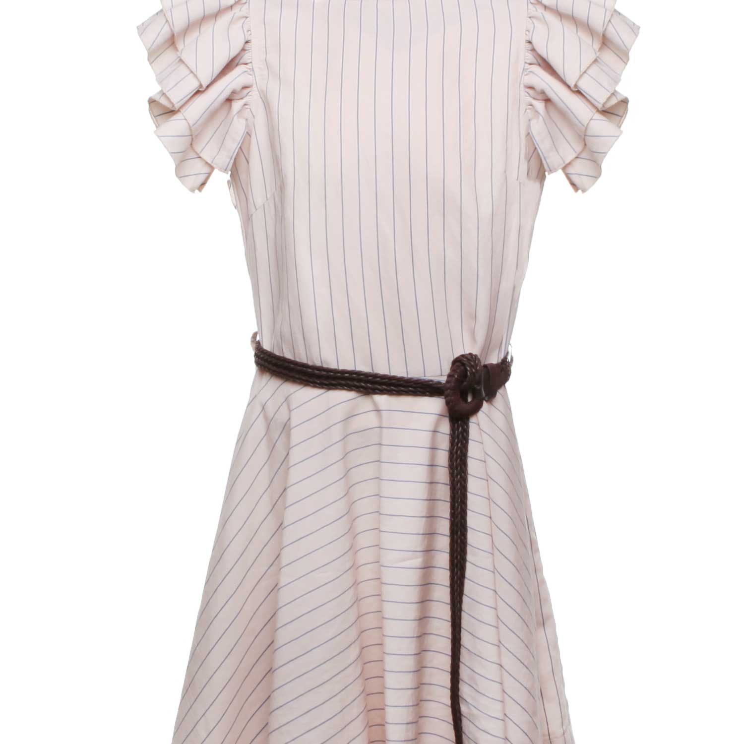 ABITO ECRU CON RIGHE BLU AVIO BAMBINA TEEN - annameglio.com abbigliamento moda