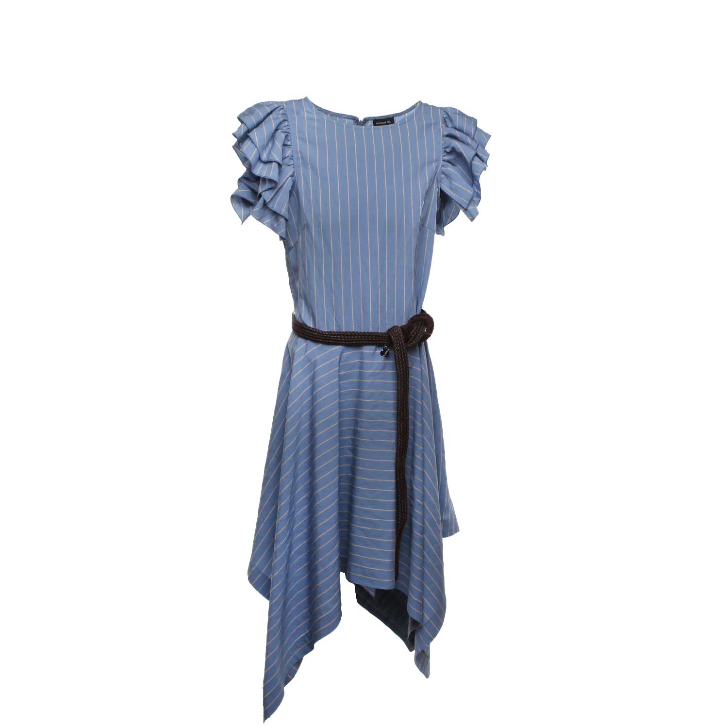 ABITO BLU AVIO CON RIGHE BEIGE BAMBINA TEEN - annameglio.com abbigliamento moda