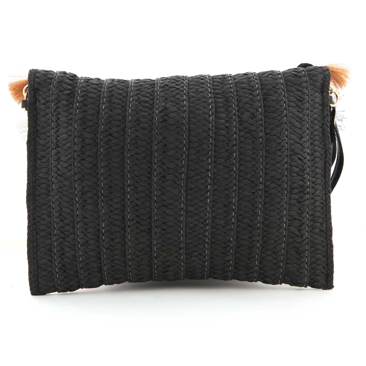 BORSA POCHETTE NERA CON NAPPINE BAMBINA E TEEN - annameglio.com abbigliamento moda