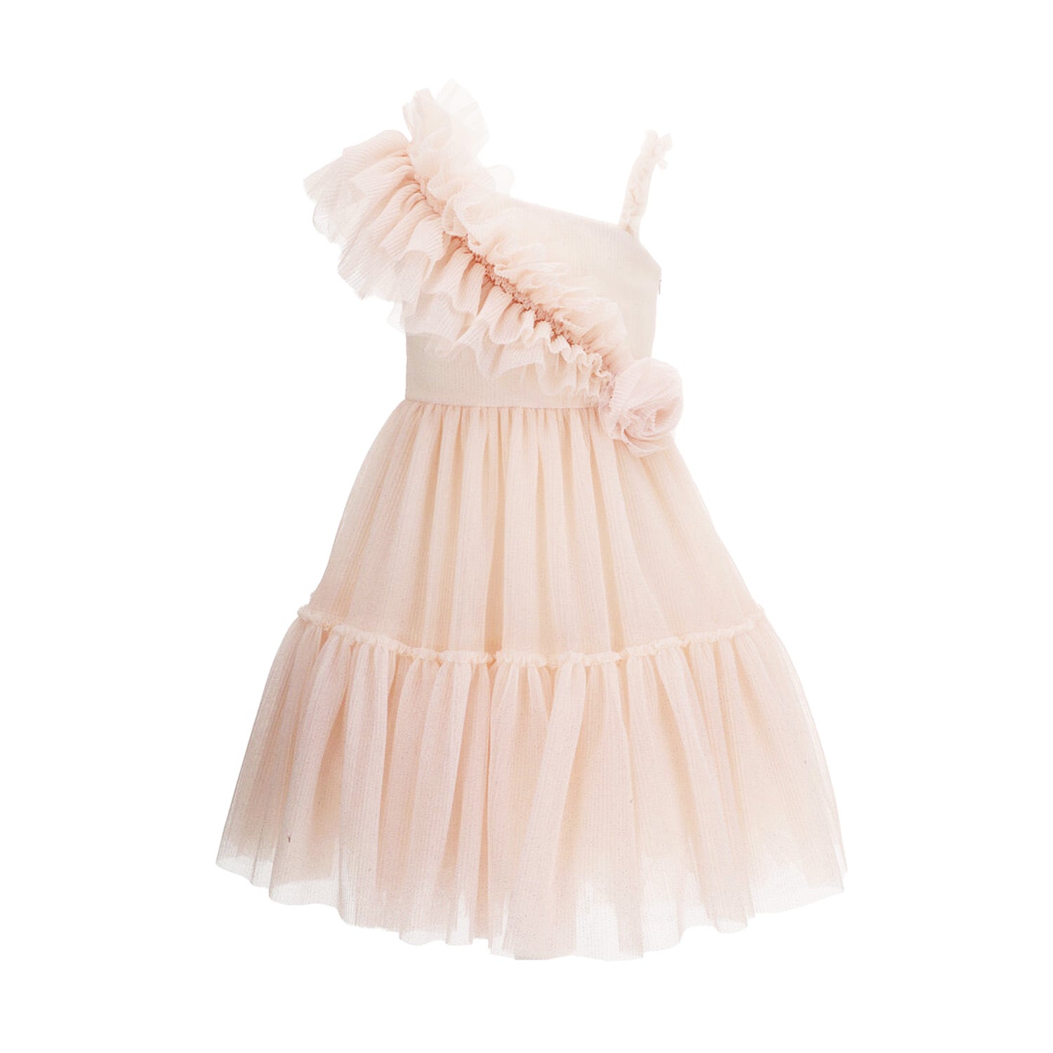 ABITO TULLE PLISSÉ ROSA SPARKLING BAMBINA E TEEN - annameglio.com abbigliamento moda