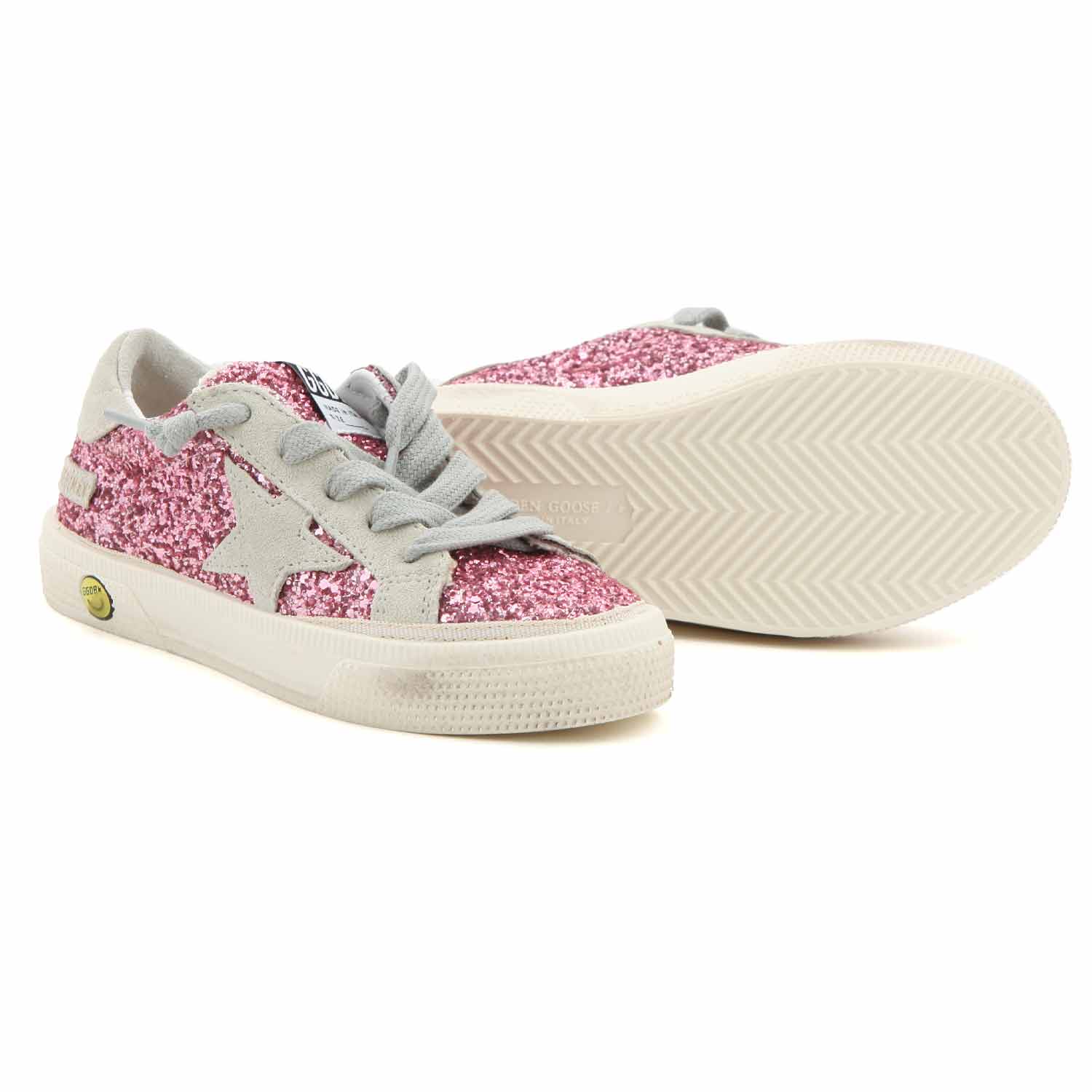 SNEAKERS GLITTER ROSA BIMBA - annameglio.com abbigliamento moda