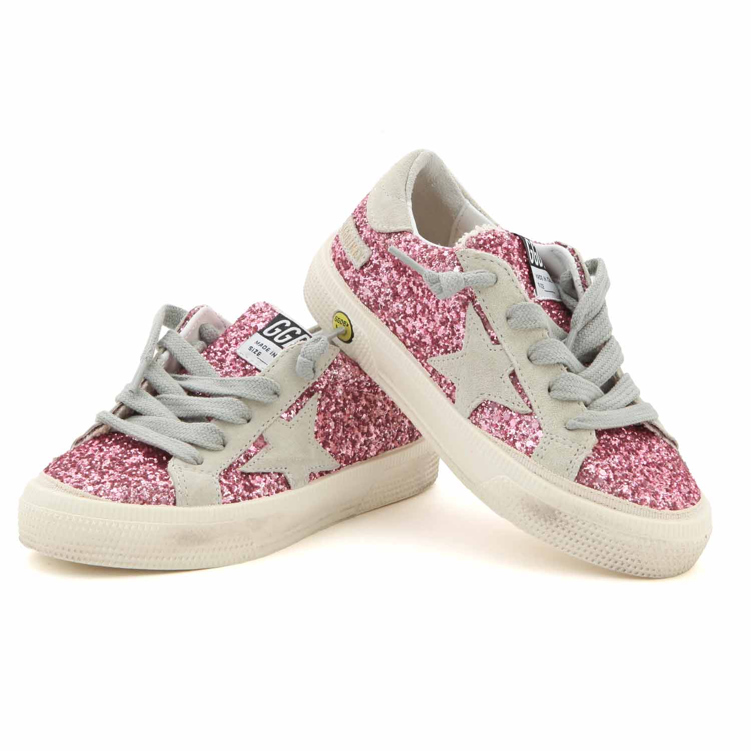 SNEAKERS GLITTER ROSA BIMBA - annameglio.com abbigliamento moda