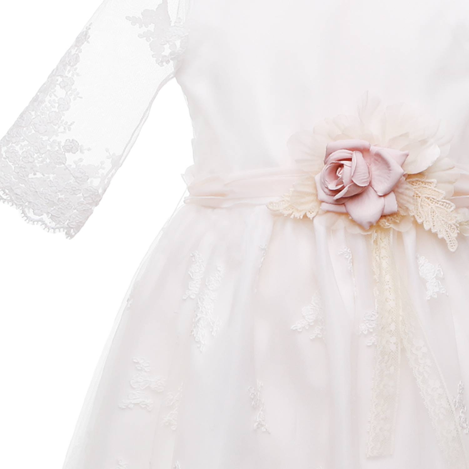 ABITO CERIMONIA BIANCO E ROSA CHIARO BAMBINA TEEN - annameglio.com abbigliamento moda