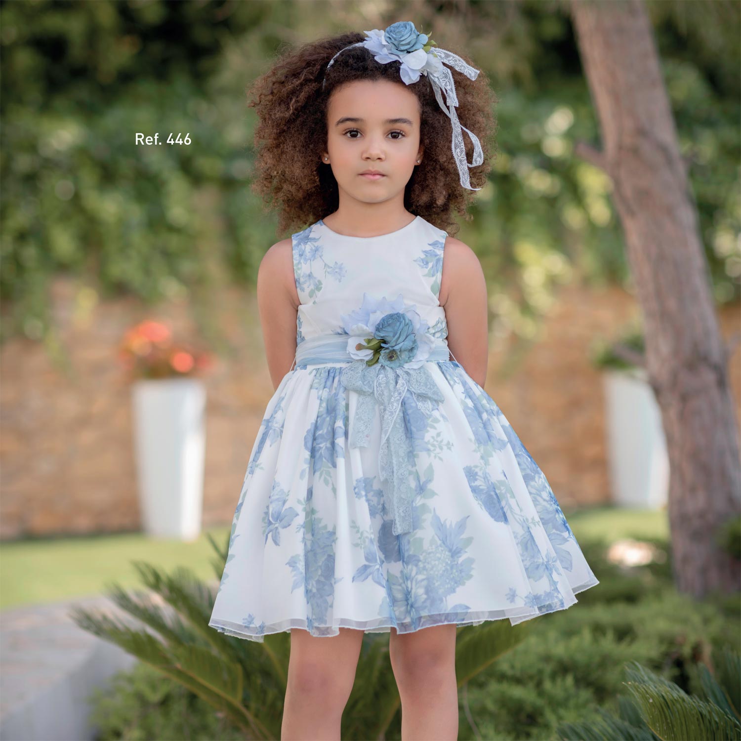 ABITO CERIMONIA BIANCO E CELESTE BAMBINA - annameglio.com abbigliamento moda