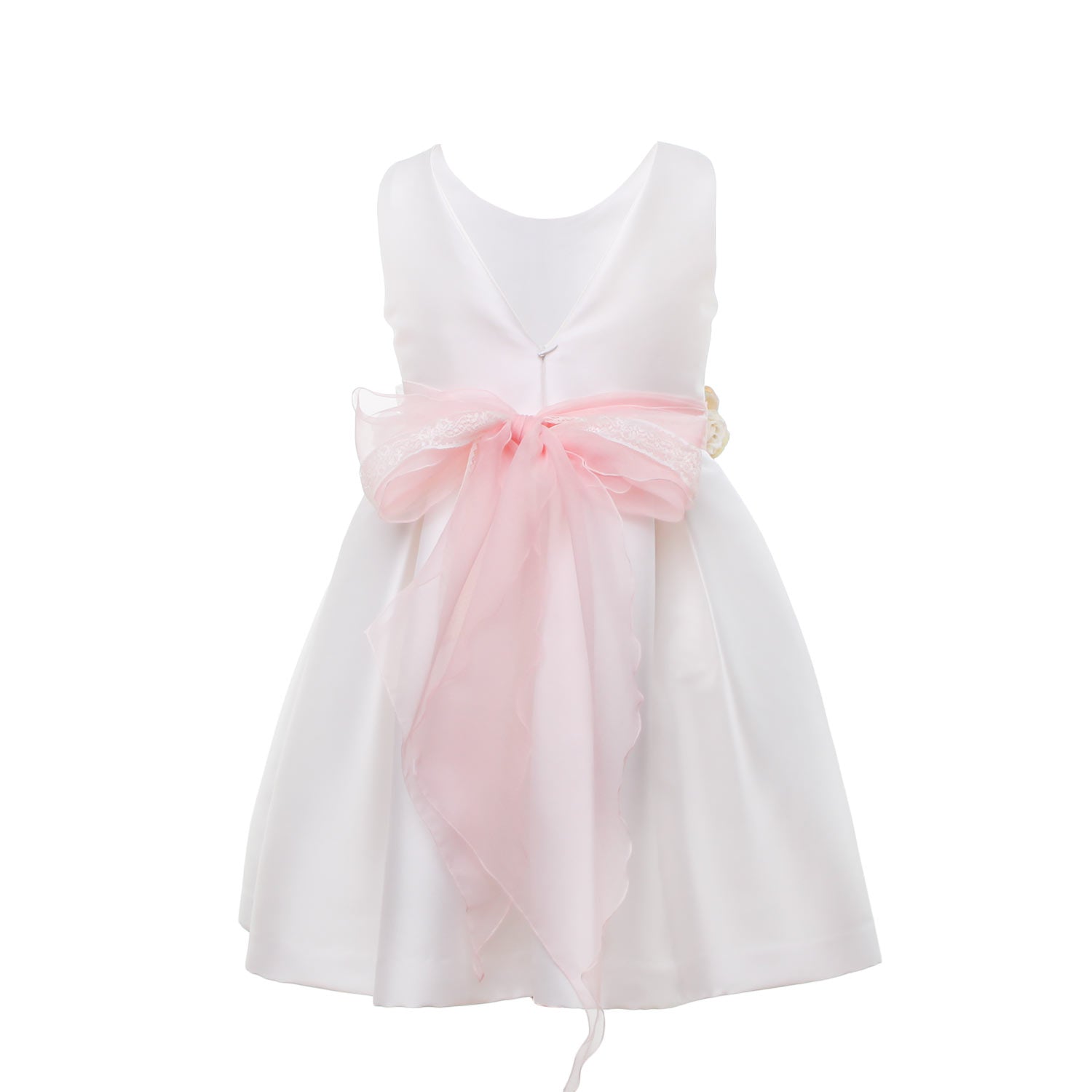 ABITO CERIMONIA BIANCO CON DOPPIA CINTURA - annameglio.com abbigliamento moda