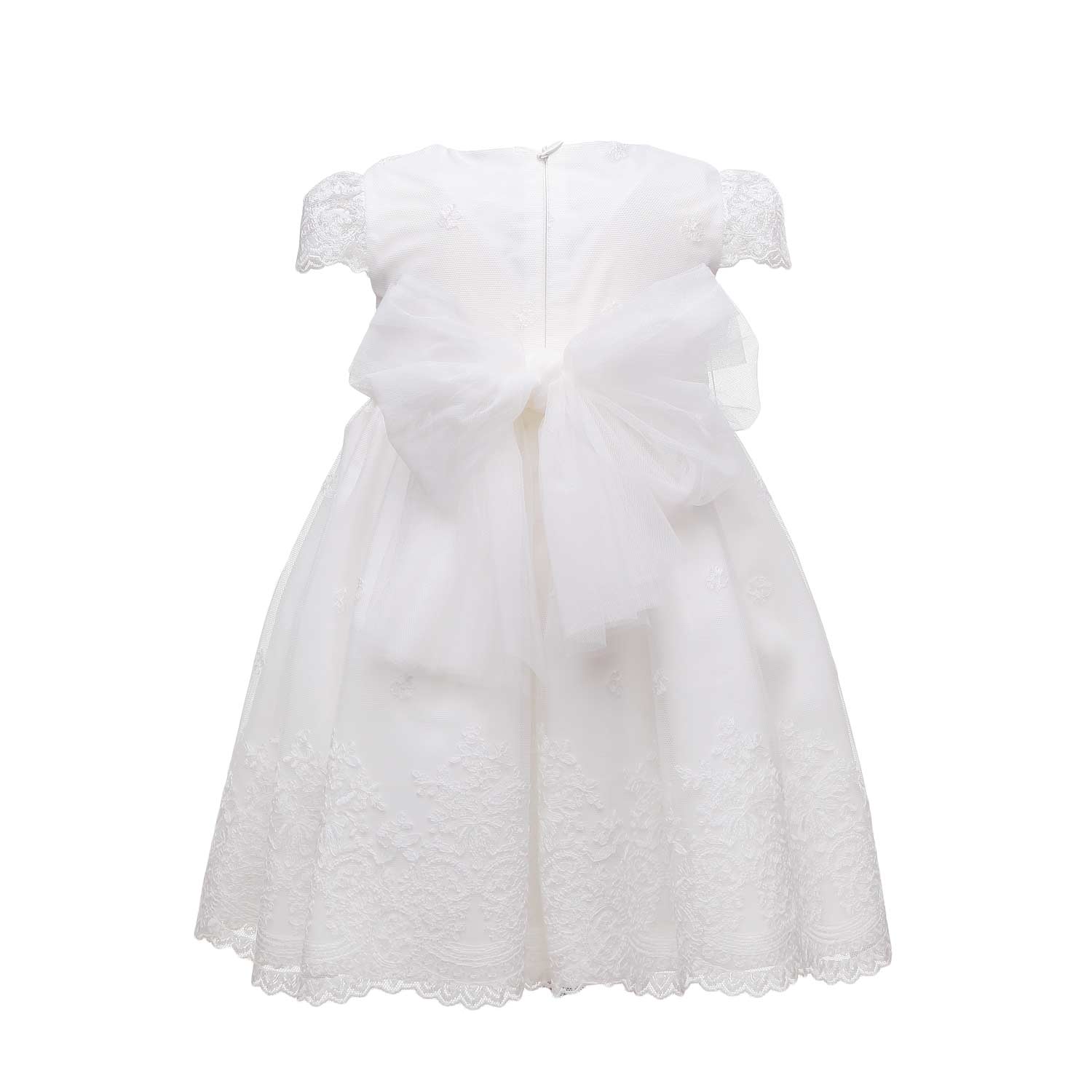 ABITO CERIMONIA BIANCO CON FIORI BAMBINA - annameglio.com abbigliamento moda
