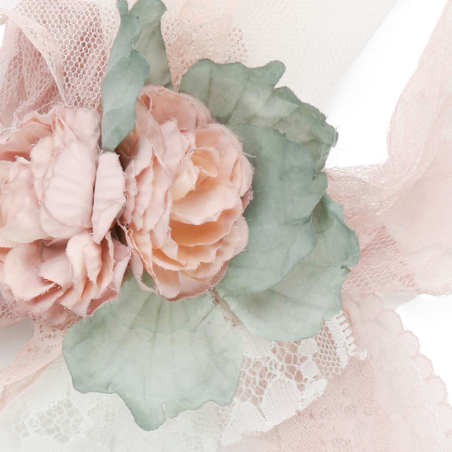 FERMAGLIO FLOREALE DA CERIMONIA ROSA E VERDE - annameglio.com abbigliamento moda