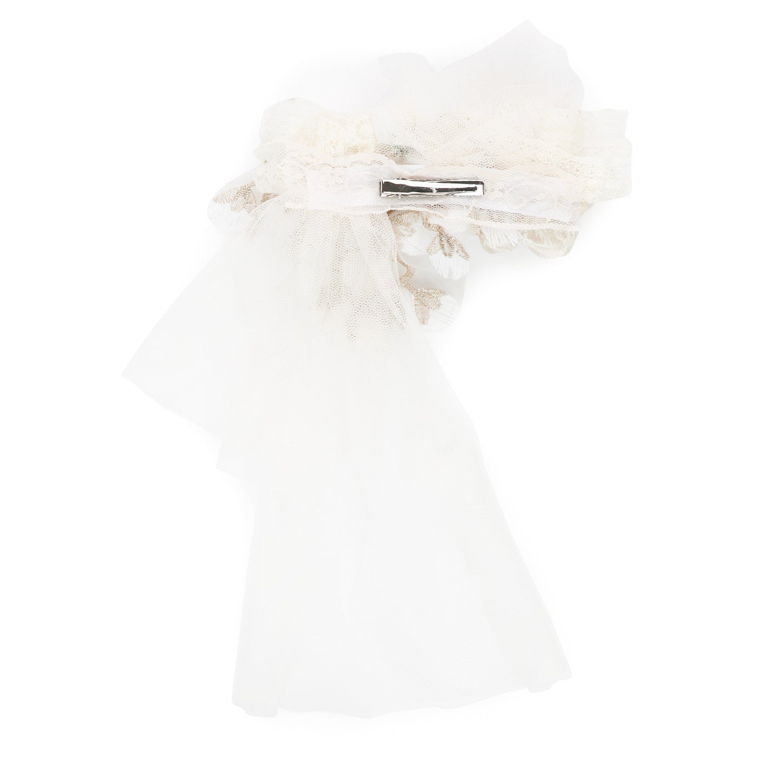 FERMAGLIO FLOREALE DA CERIMONIA BIANCO E ORO - annameglio.com abbigliamento moda