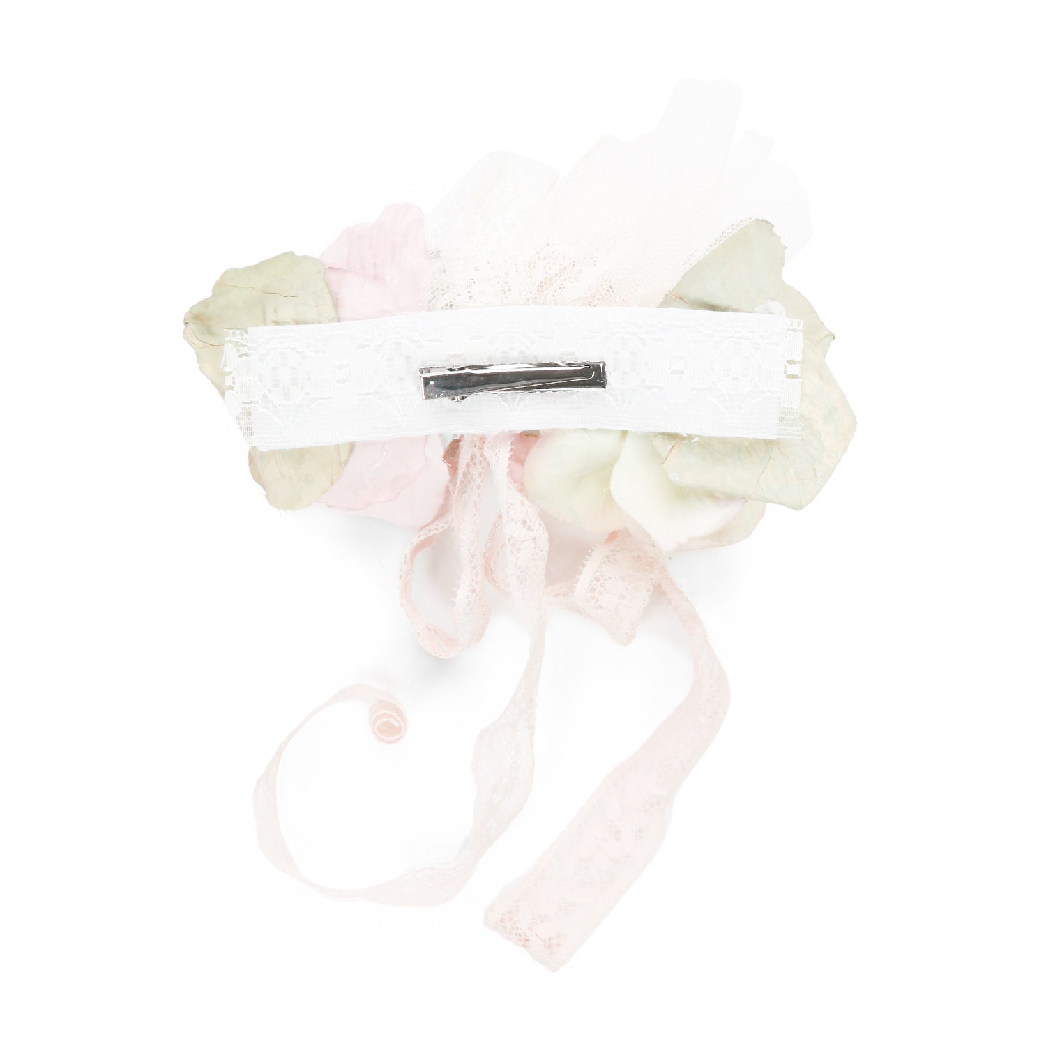 FERMAGLIO FLOREALE DA CERIMONIA ROSA ANTICO - annameglio.com abbigliamento moda