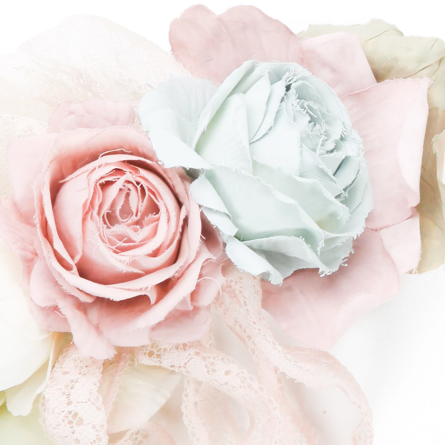 FERMAGLIO FLOREALE DA CERIMONIA ROSA ANTICO - annameglio.com abbigliamento moda