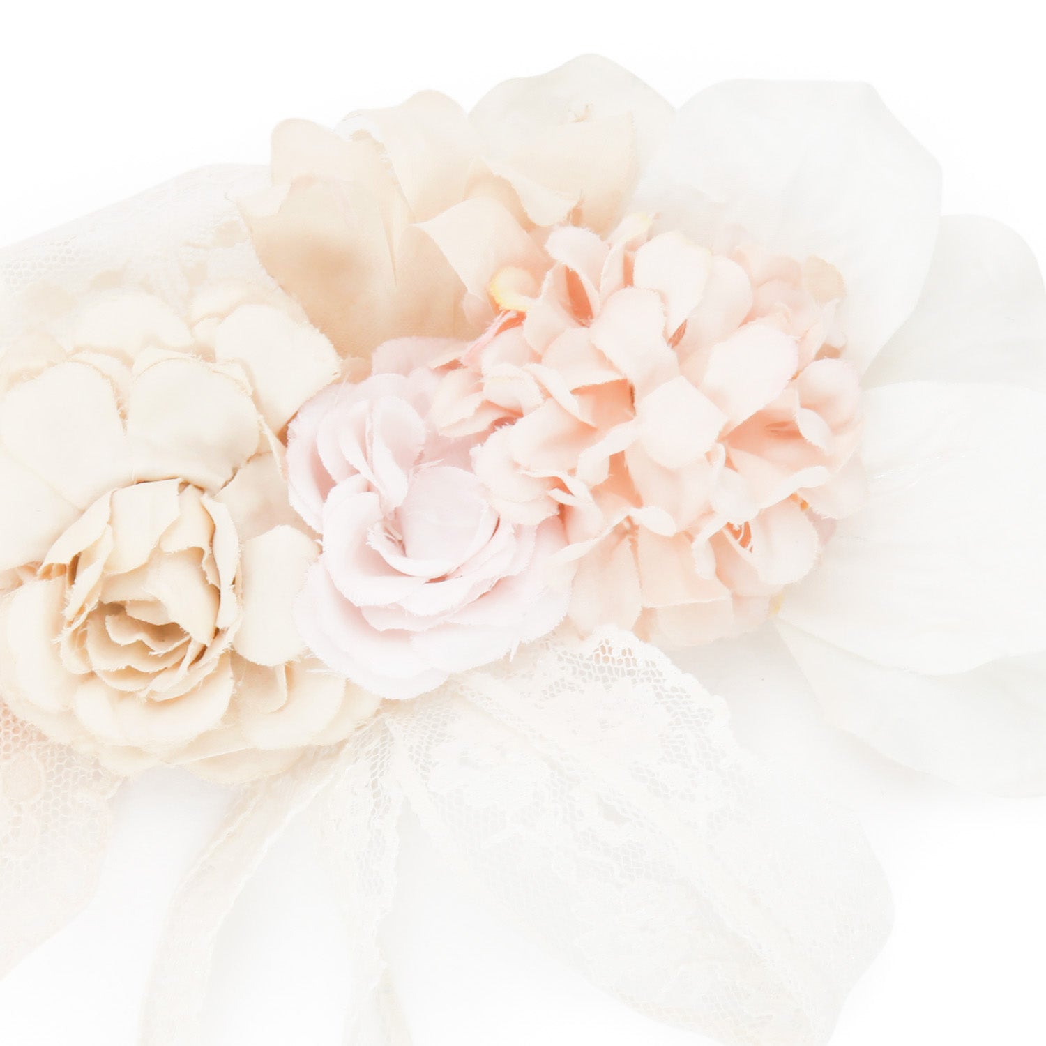 FERMAGLIO FLOREALE DA CERIMONIA PANNA E BEIGE - annameglio.com abbigliamento moda