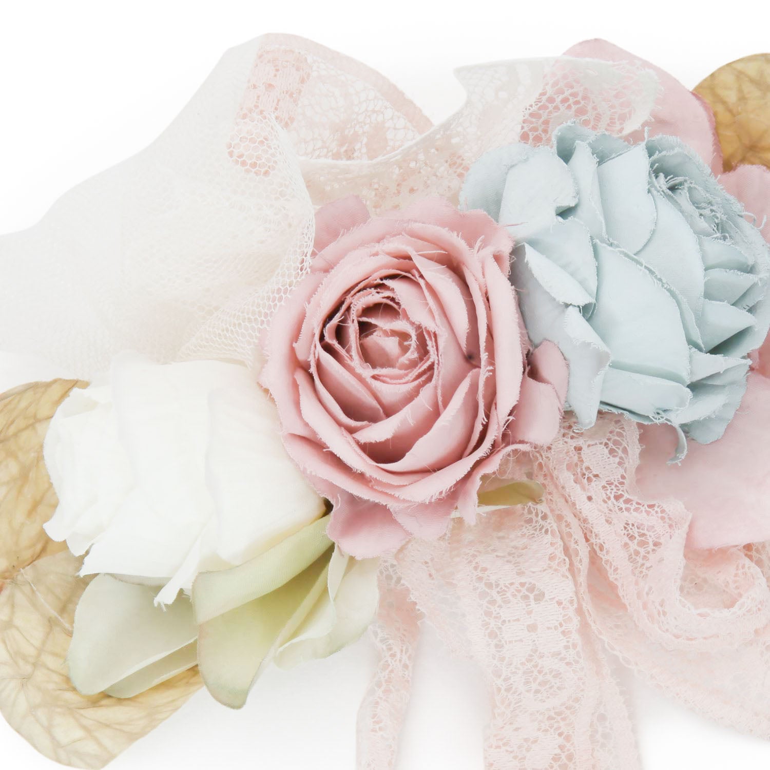 FERMAGLIO FLOREALE DA CERIMONIA ROSA - annameglio.com abbigliamento moda