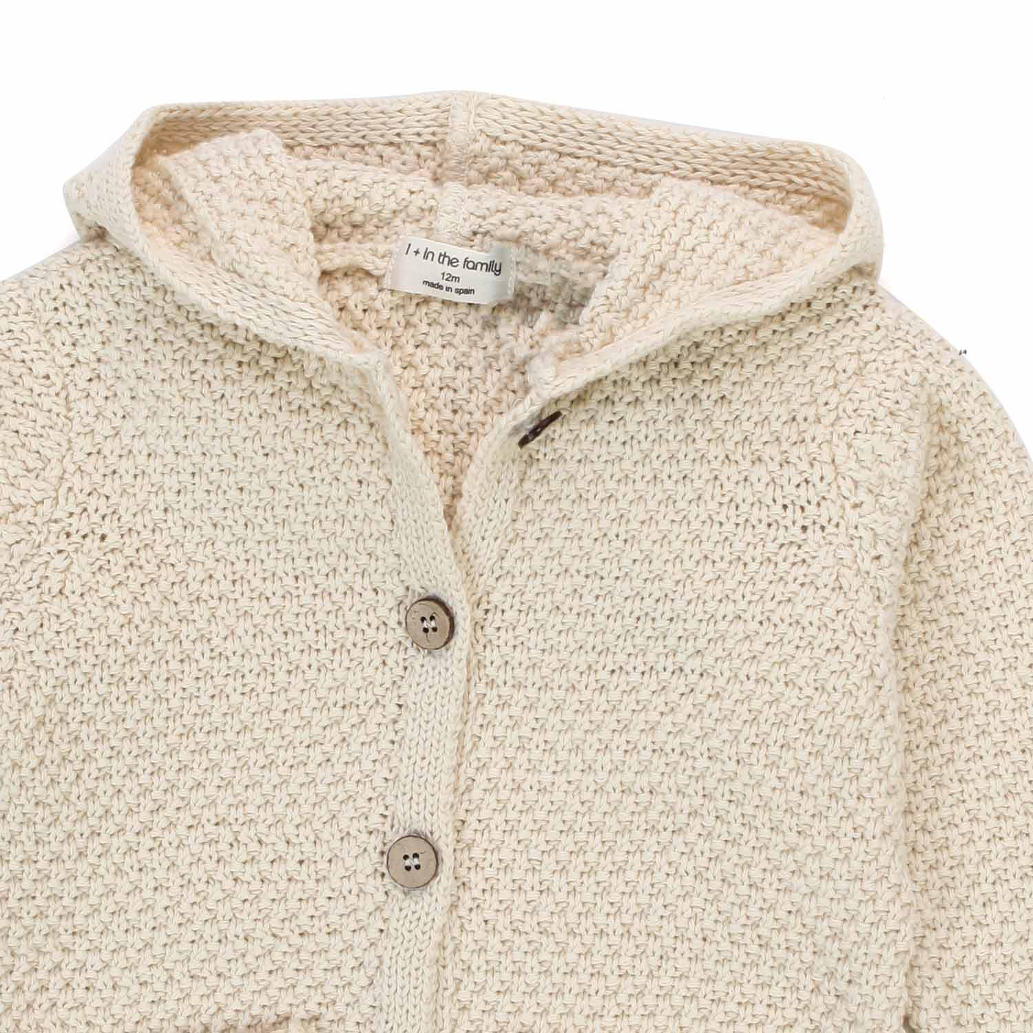 CARDIGAN RALF ECRU BABY UNISEX - annameglio.com abbigliamento moda