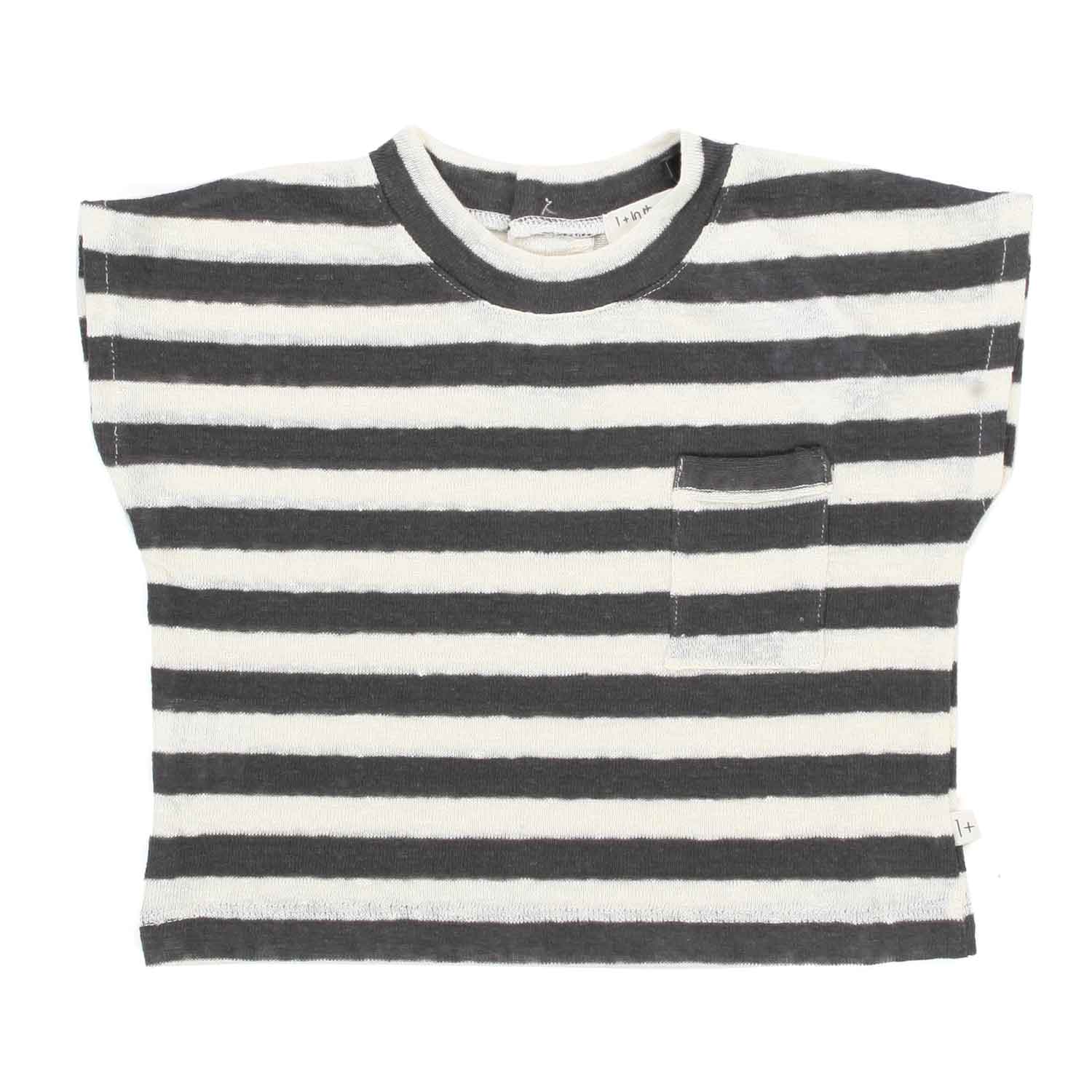 T-SHIRT VICKY GRAFITE A RIGHE BABY UNISEX - annameglio.com abbigliamento moda