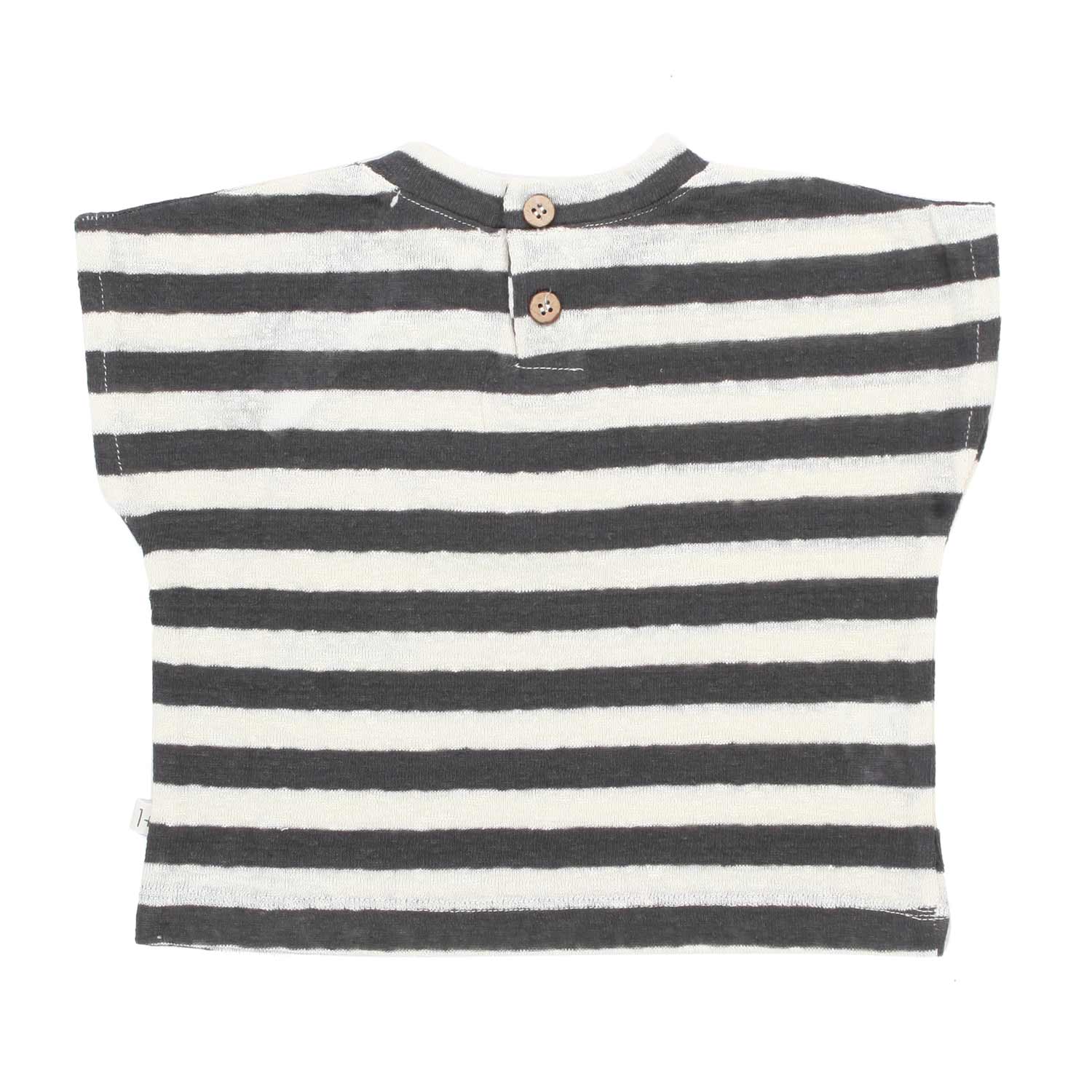 T-SHIRT VICKY GRAFITE A RIGHE BABY UNISEX - annameglio.com abbigliamento moda