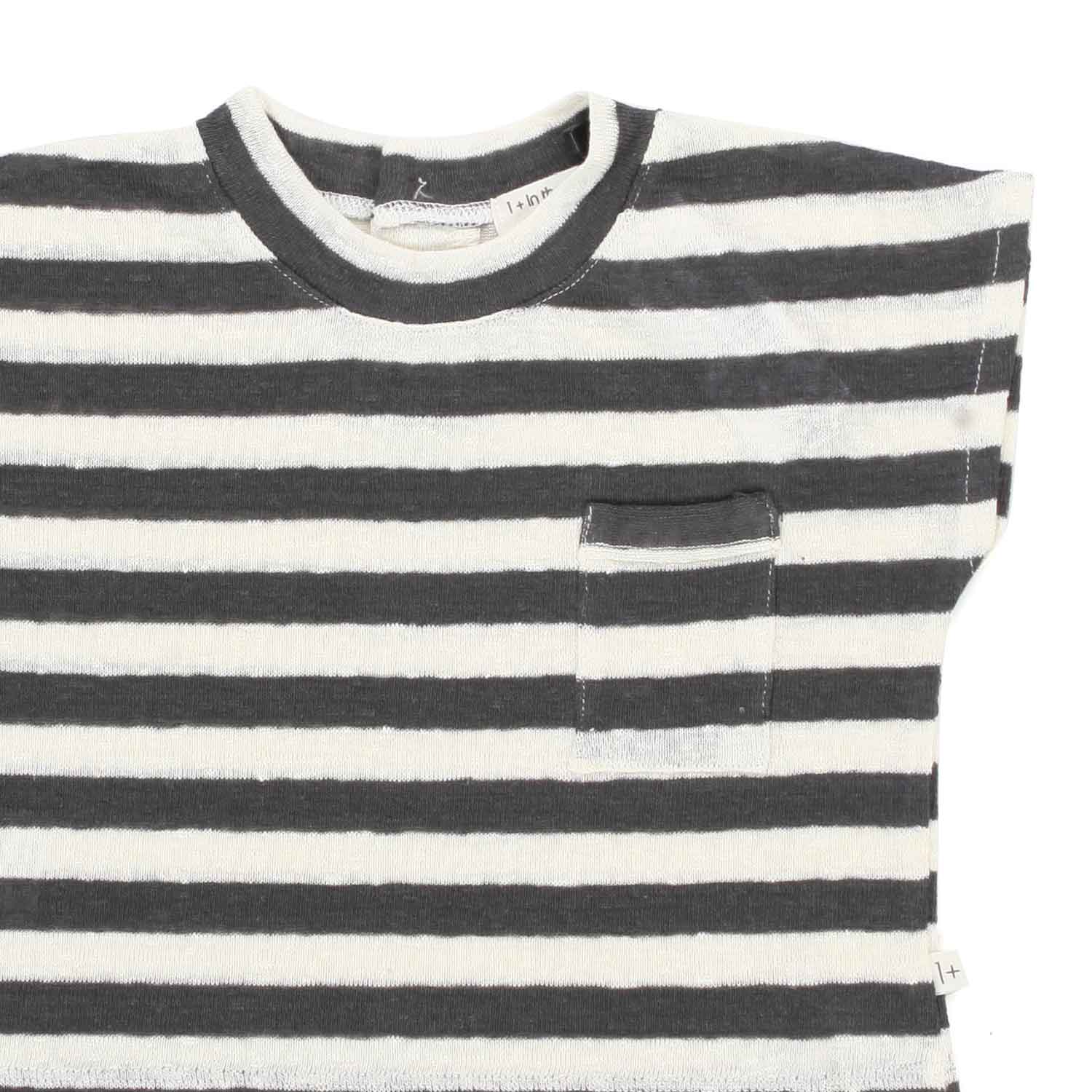 T-SHIRT VICKY GRAFITE A RIGHE BABY UNISEX - annameglio.com abbigliamento moda