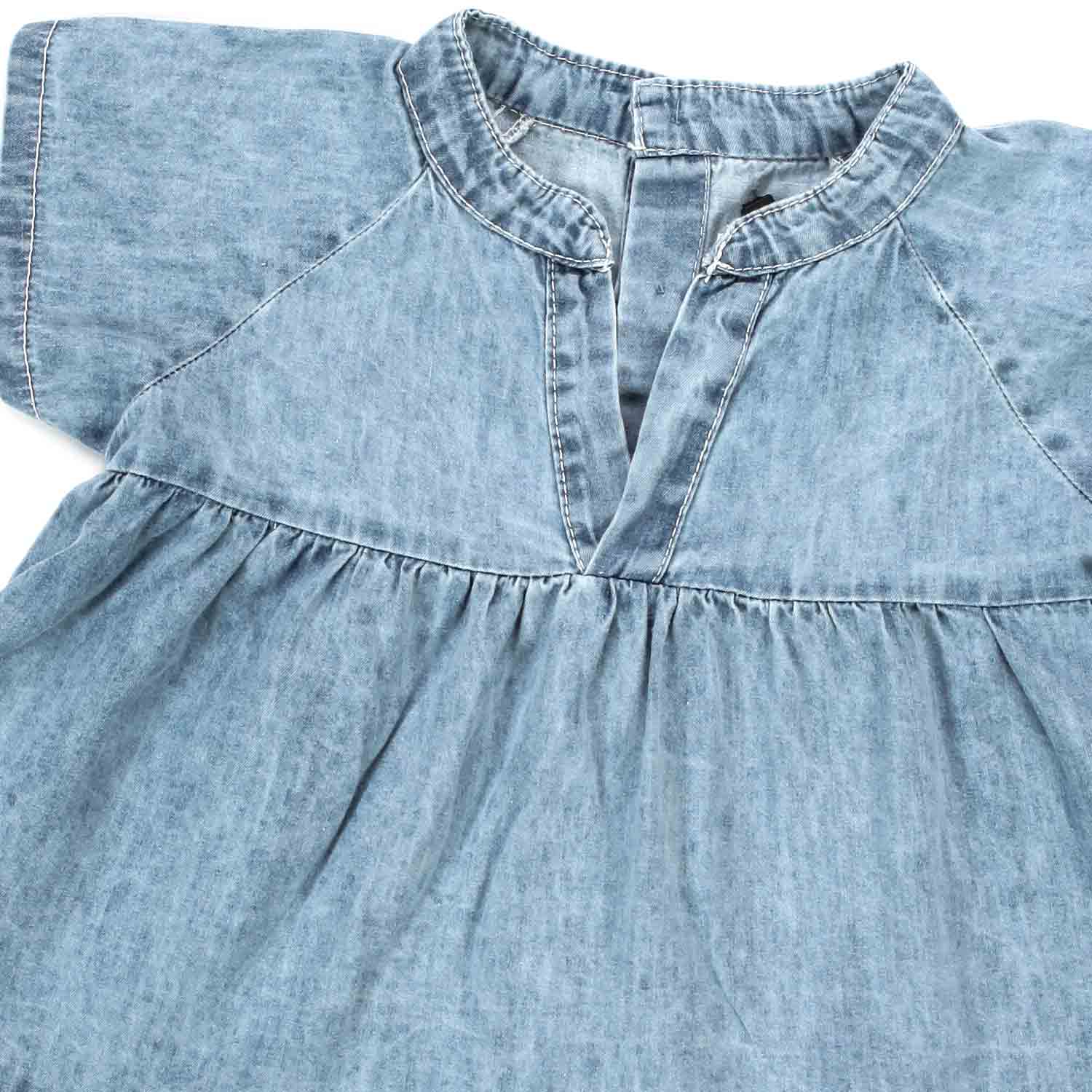 VESTITINO KAREN IN DENIM BAMBINA E BEBÈ - annameglio.com abbigliamento moda