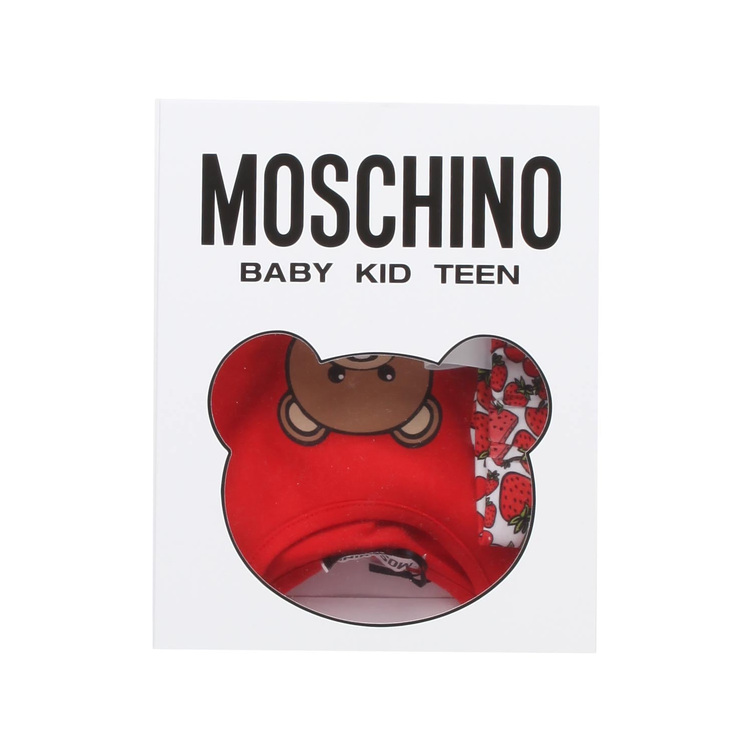 SET TUTINA TEDDY FRUIT ROSSA CON FASCIA NEONATA - annameglio.com abbigliamento moda