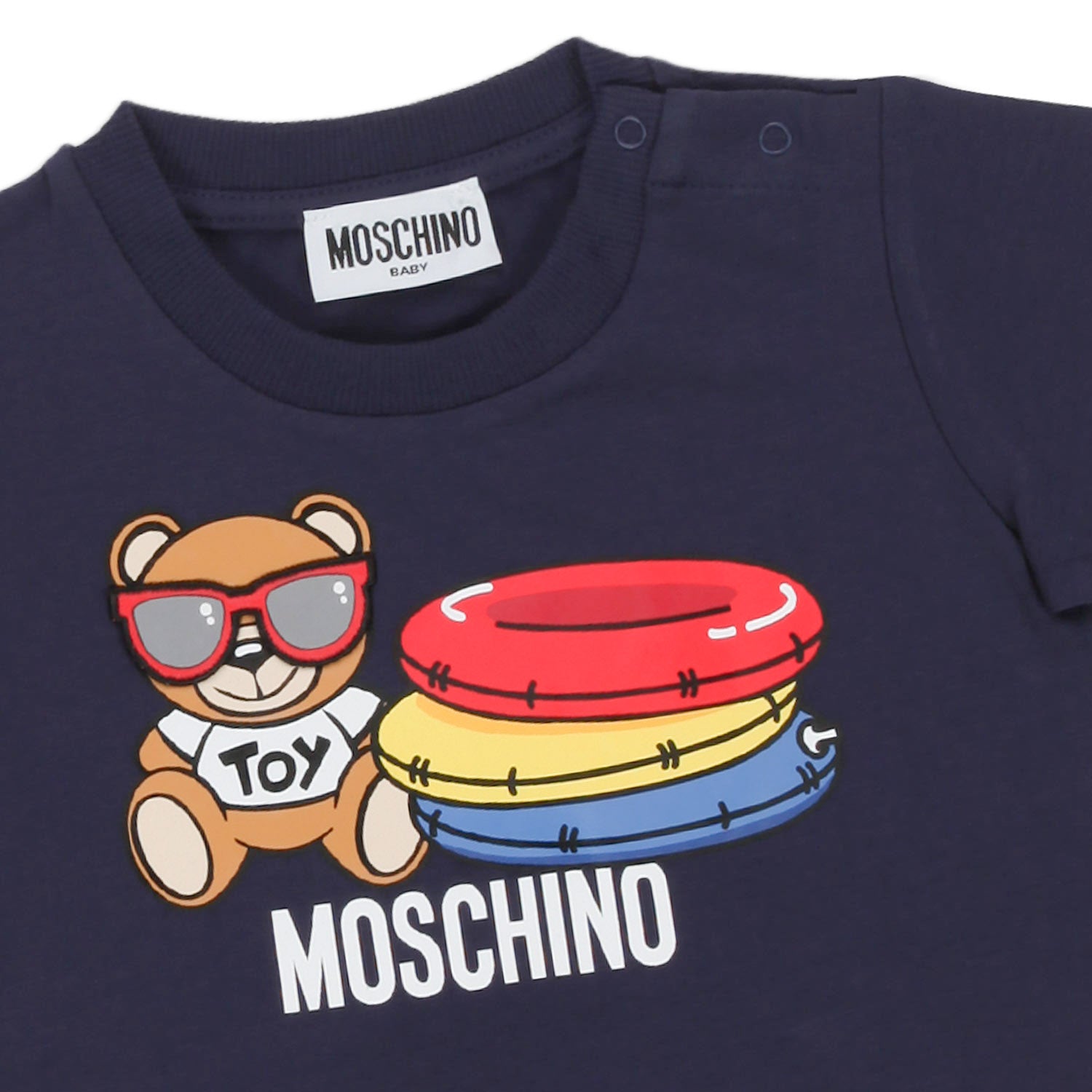 T-SHIRT BLU CON ORSETTO BABY - annameglio.com abbigliamento moda