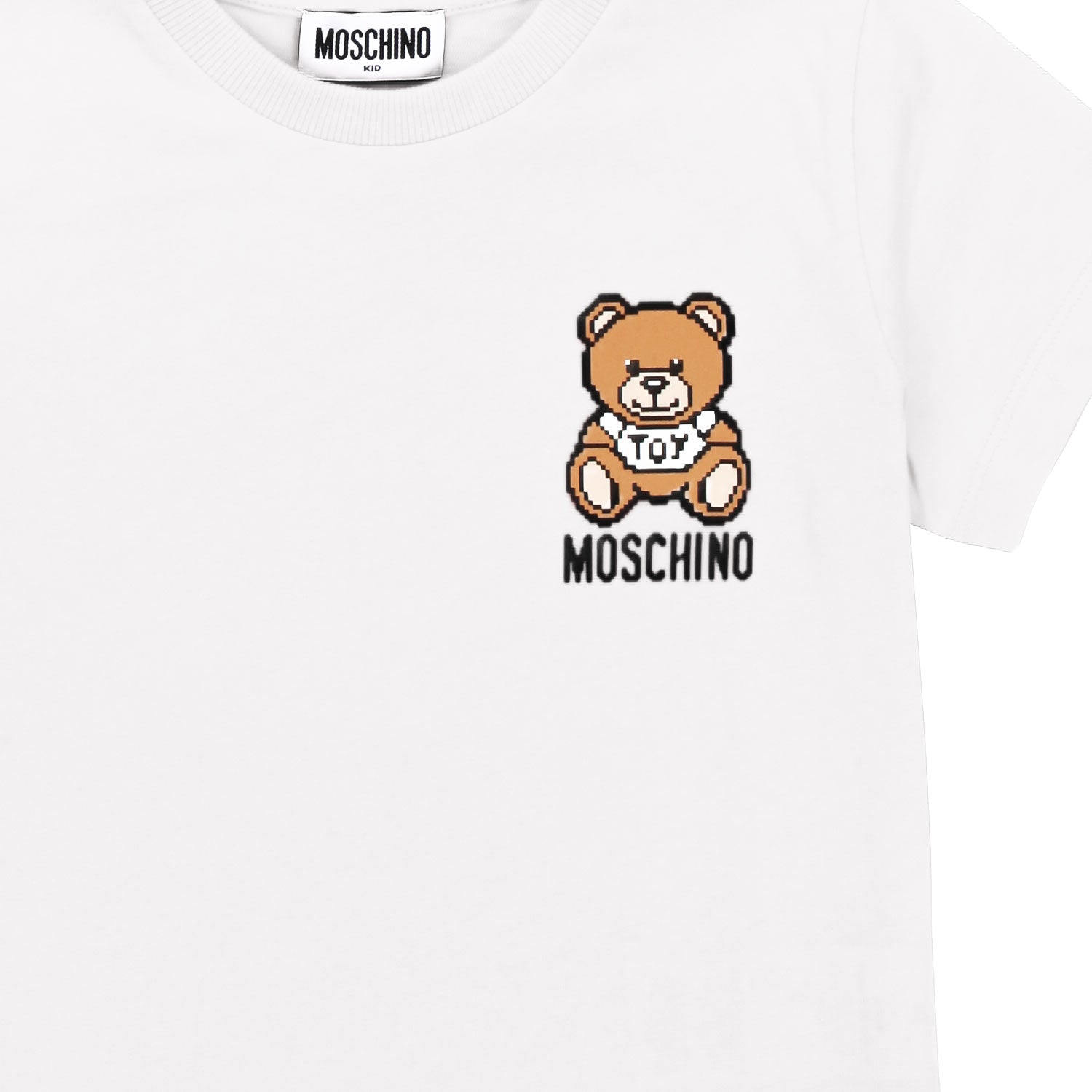 T-SHIRT BIANCA CON ORSETTO UNISEX - annameglio.com abbigliamento moda