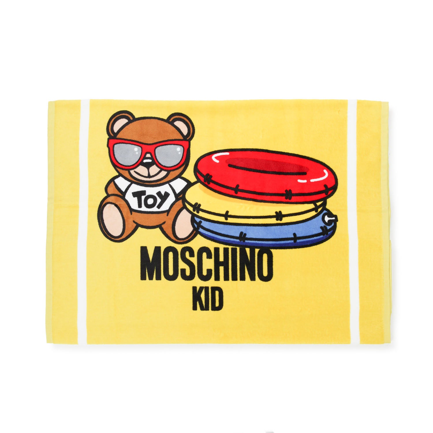 TELO DA MARE TEDDY BEAR GIALLO BAMBINO UNISEX - annameglio.com abbigliamento moda